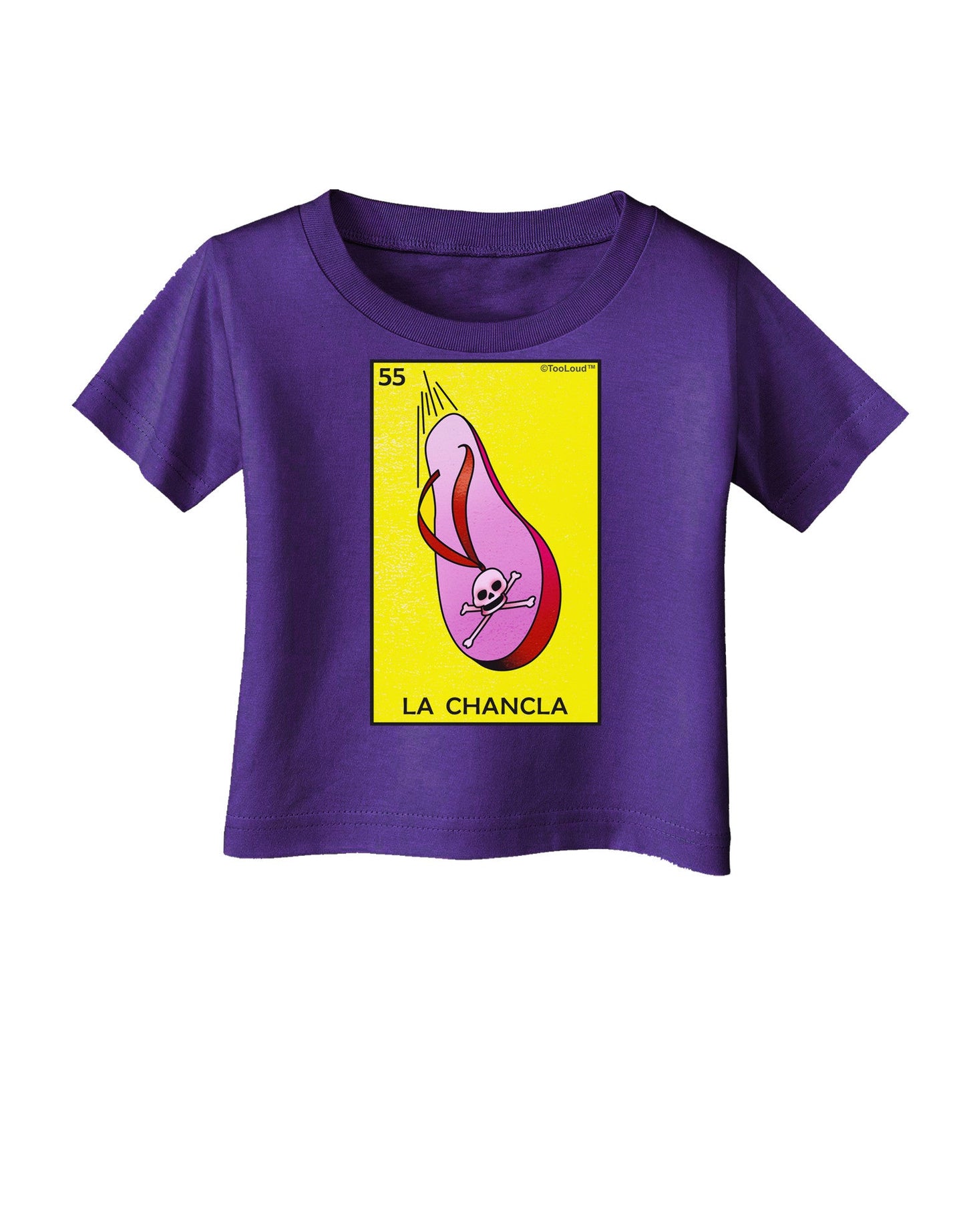 La Chancla Loteria Solid Infant T-Shirt Dark by-Infant T-Shirt-TooLoud-Purple-06-Months-Davson Sales