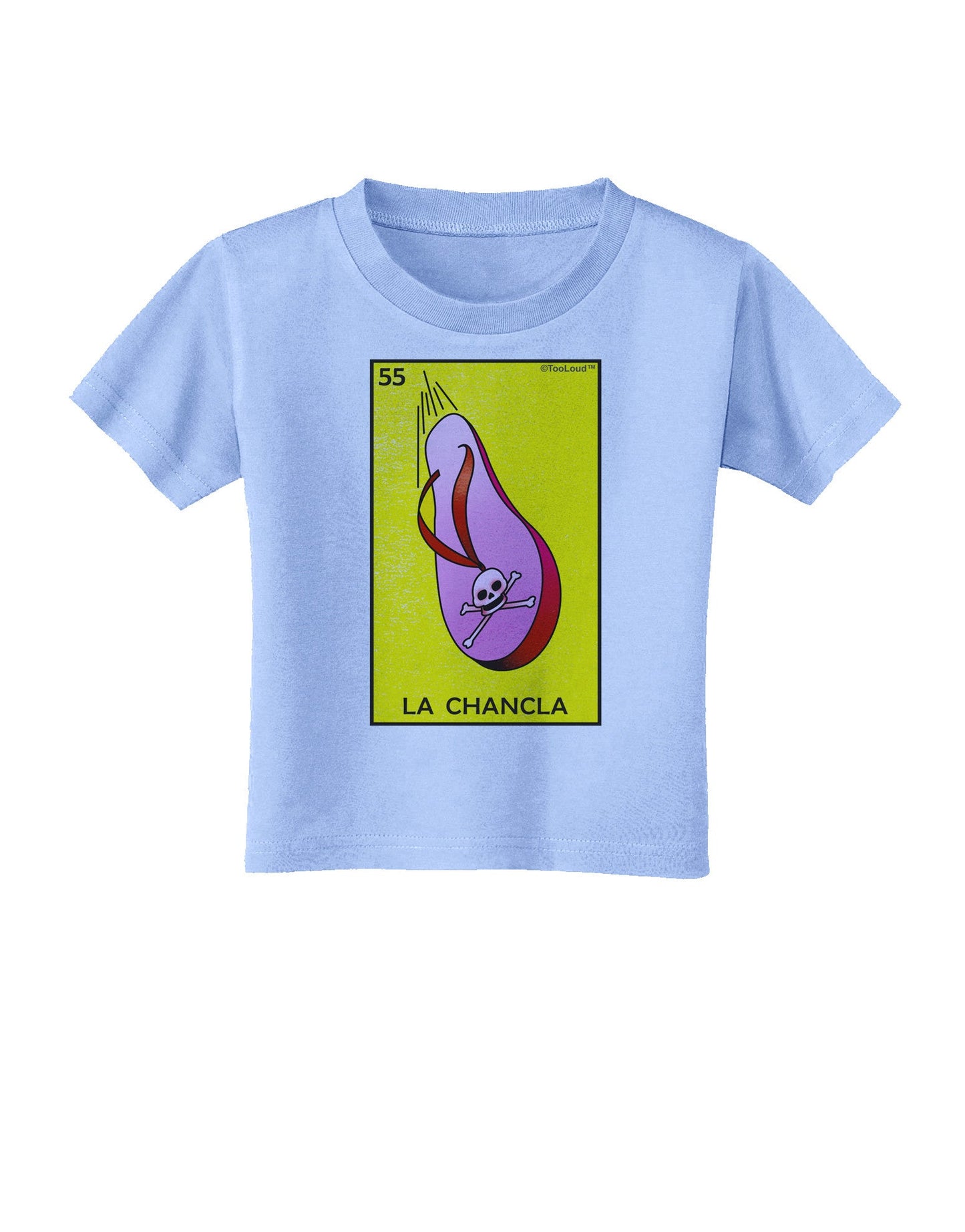 La Chancla Loteria Solid Toddler T-Shirt-Toddler T-Shirt-TooLoud-Aquatic-Blue-2T-Davson Sales