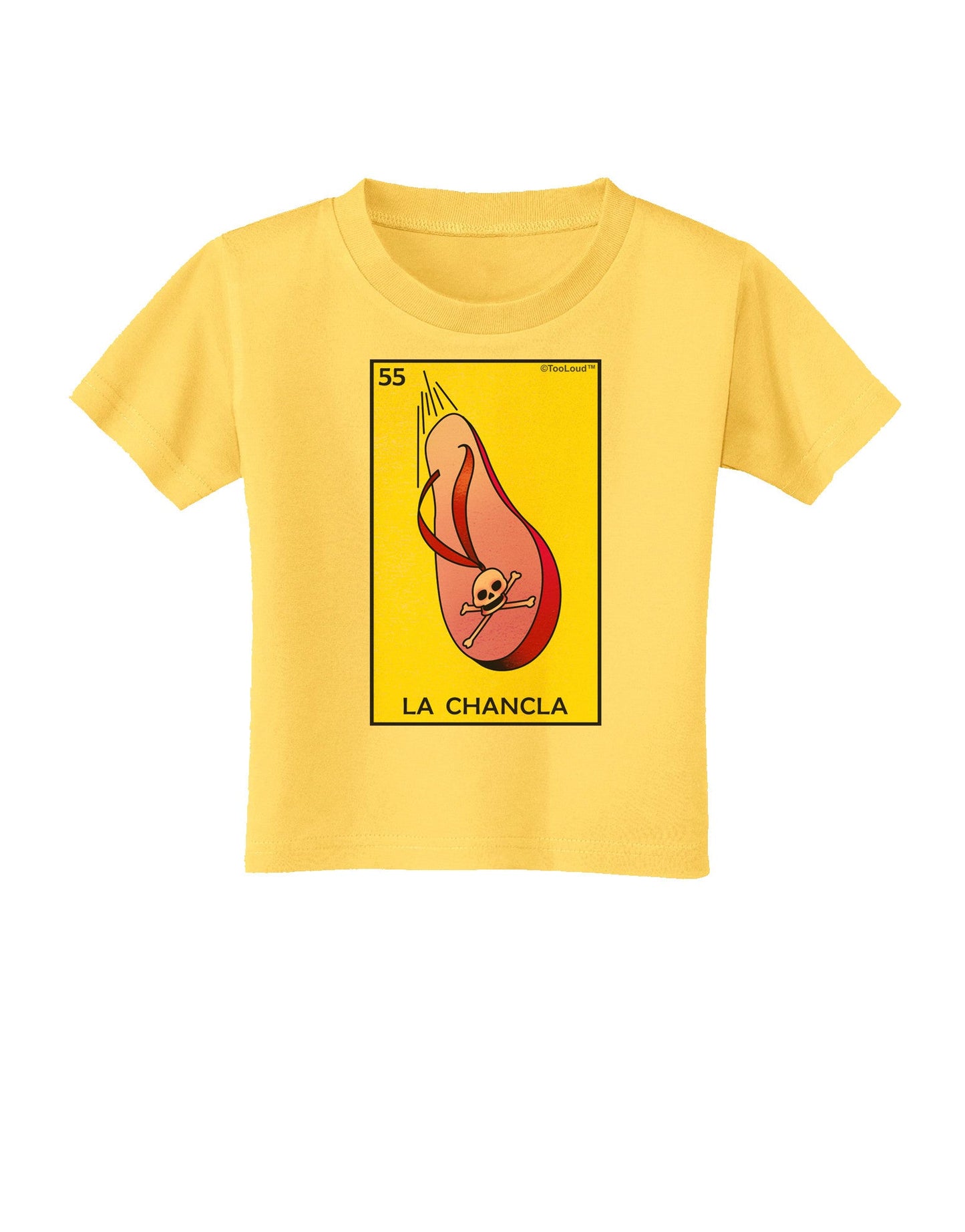 La Chancla Loteria Solid Toddler T-Shirt-Toddler T-Shirt-TooLoud-Yellow-2T-Davson Sales
