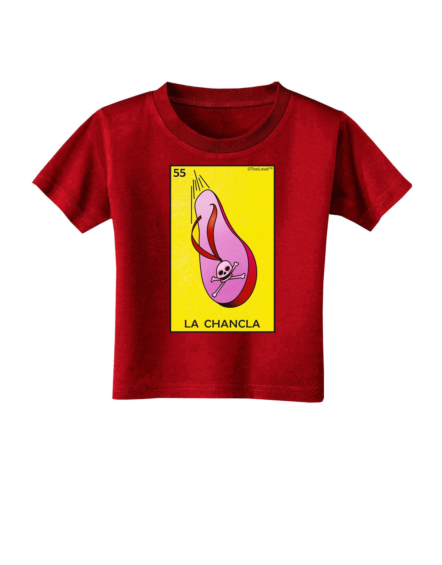 La Chancla Loteria Solid Toddler T-Shirt Dark by-Toddler T-Shirt-TooLoud-Red-2T-Davson Sales
