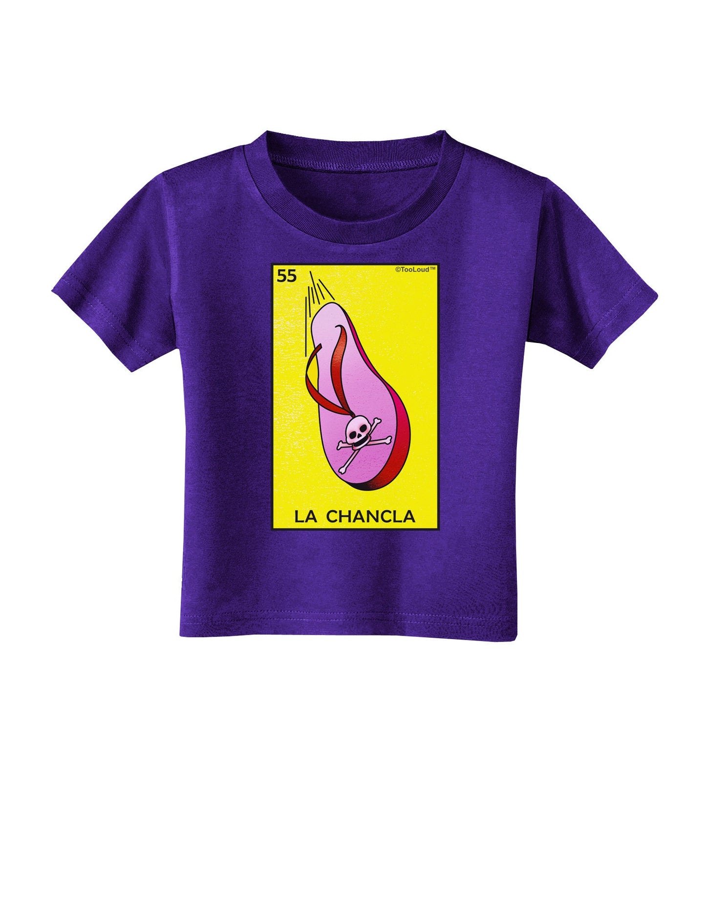 La Chancla Loteria Solid Toddler T-Shirt Dark by-Toddler T-Shirt-TooLoud-Purple-2T-Davson Sales
