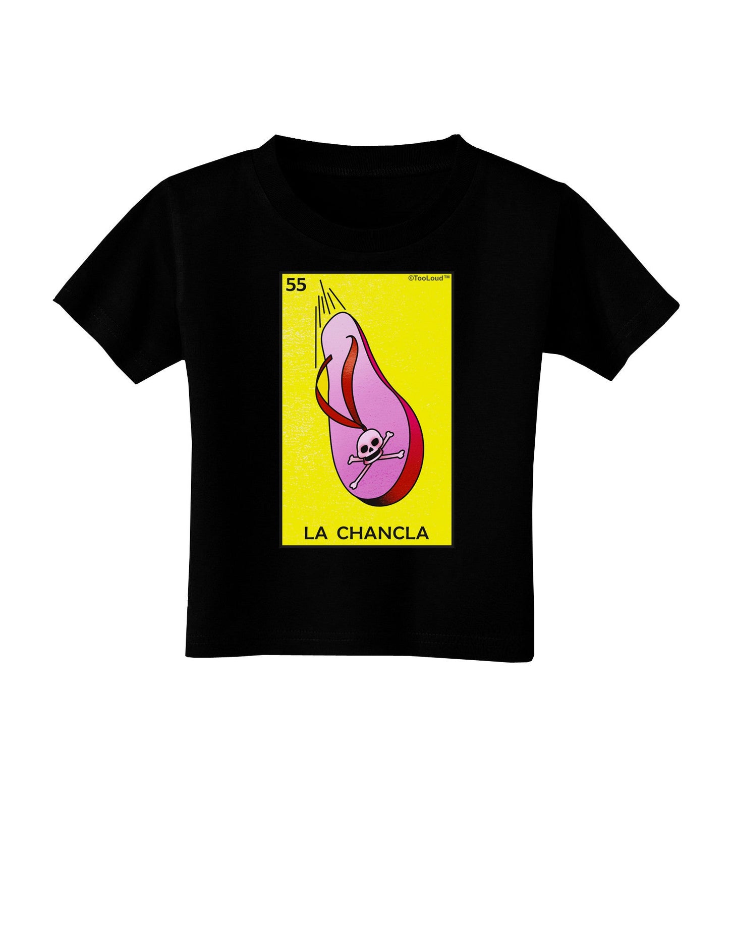 La Chancla Loteria Solid Toddler T-Shirt Dark by-Toddler T-Shirt-TooLoud-Black-2T-Davson Sales