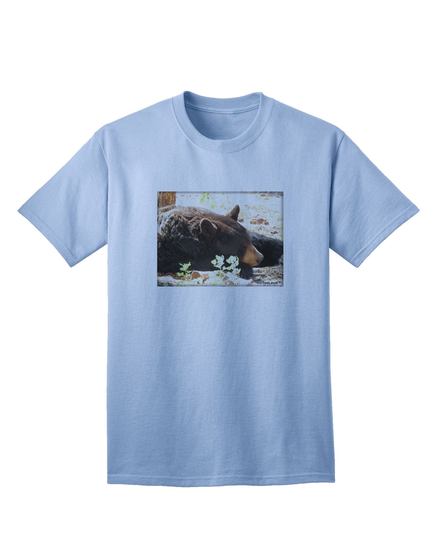 Laying Black Bear Adult T-Shirt-unisex t-shirt-TooLoud-Light-Blue-Small-Davson Sales