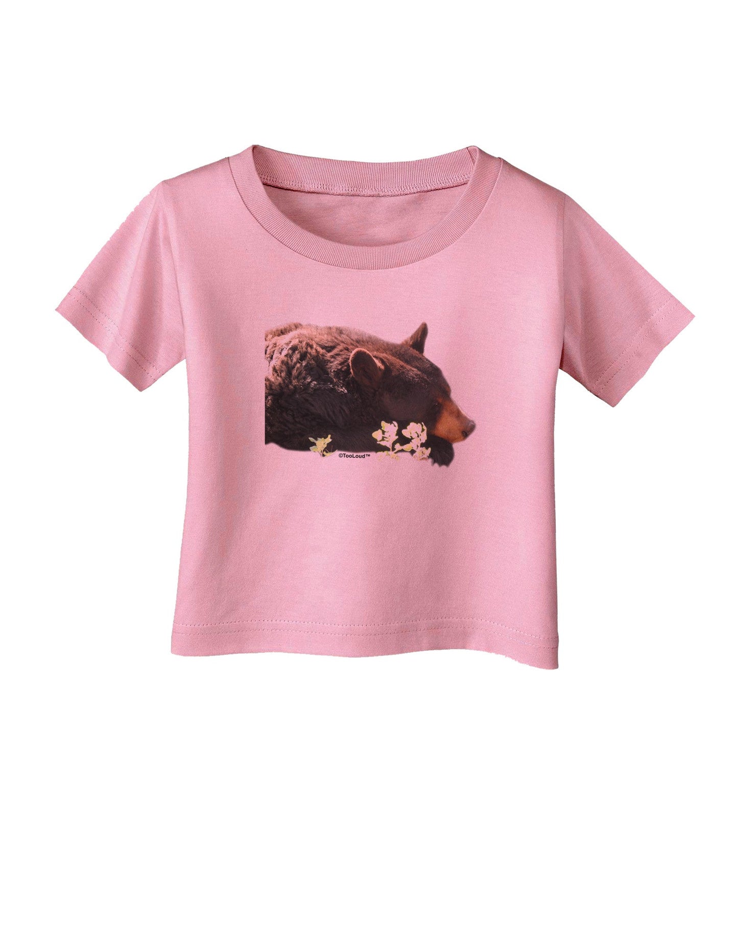 Laying Black Bear Cutout Infant T-Shirt-Infant T-Shirt-TooLoud-Candy-Pink-06-Months-Davson Sales