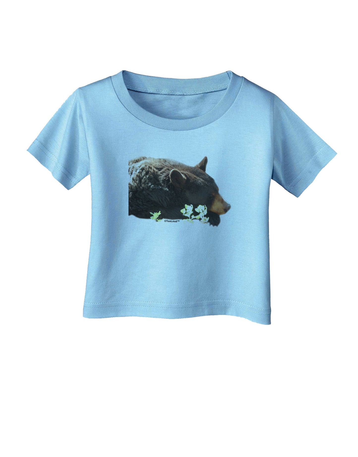Laying Black Bear Cutout Infant T-Shirt-Infant T-Shirt-TooLoud-Aquatic-Blue-06-Months-Davson Sales