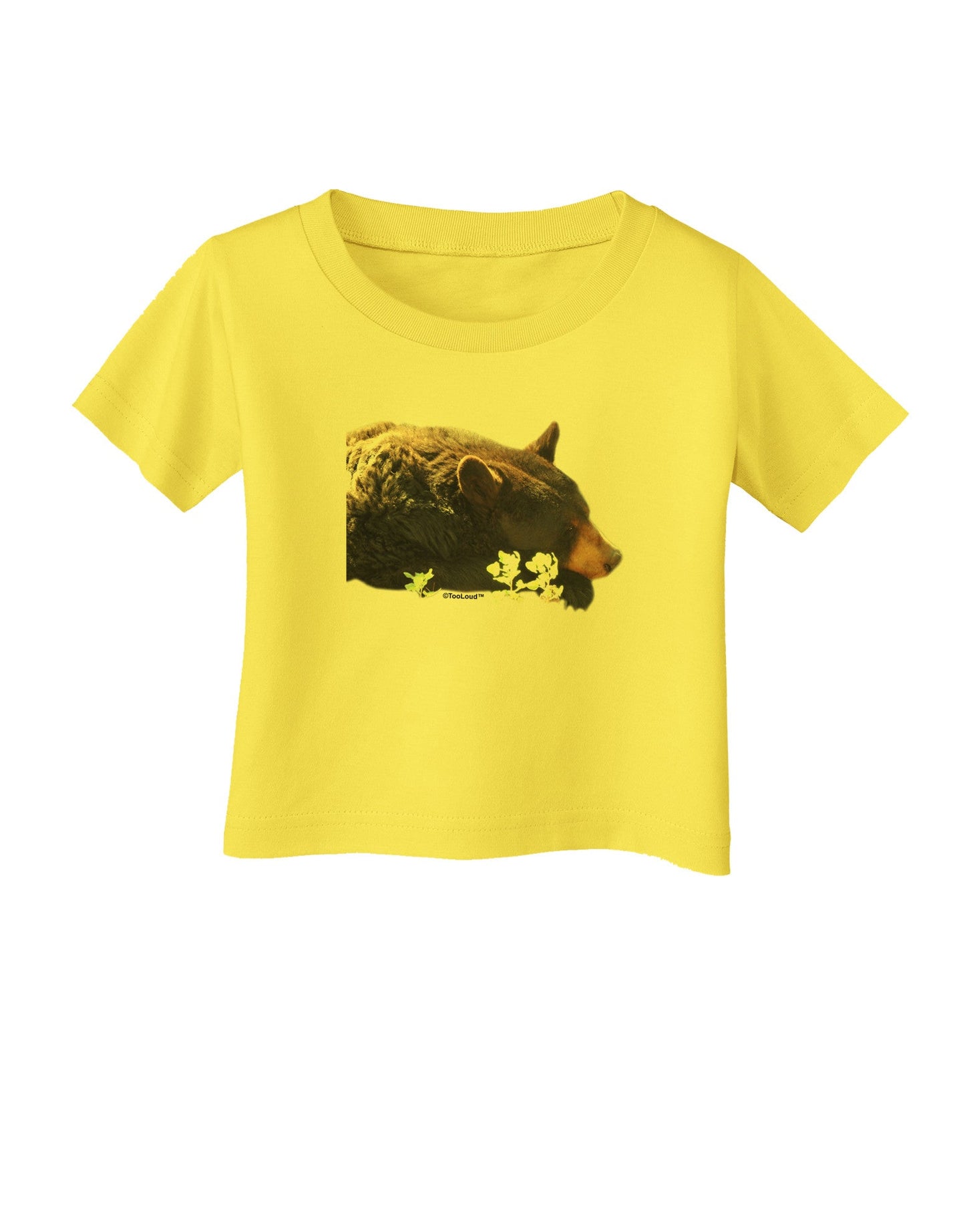 Laying Black Bear Cutout Infant T-Shirt-Infant T-Shirt-TooLoud-Yellow-06-Months-Davson Sales