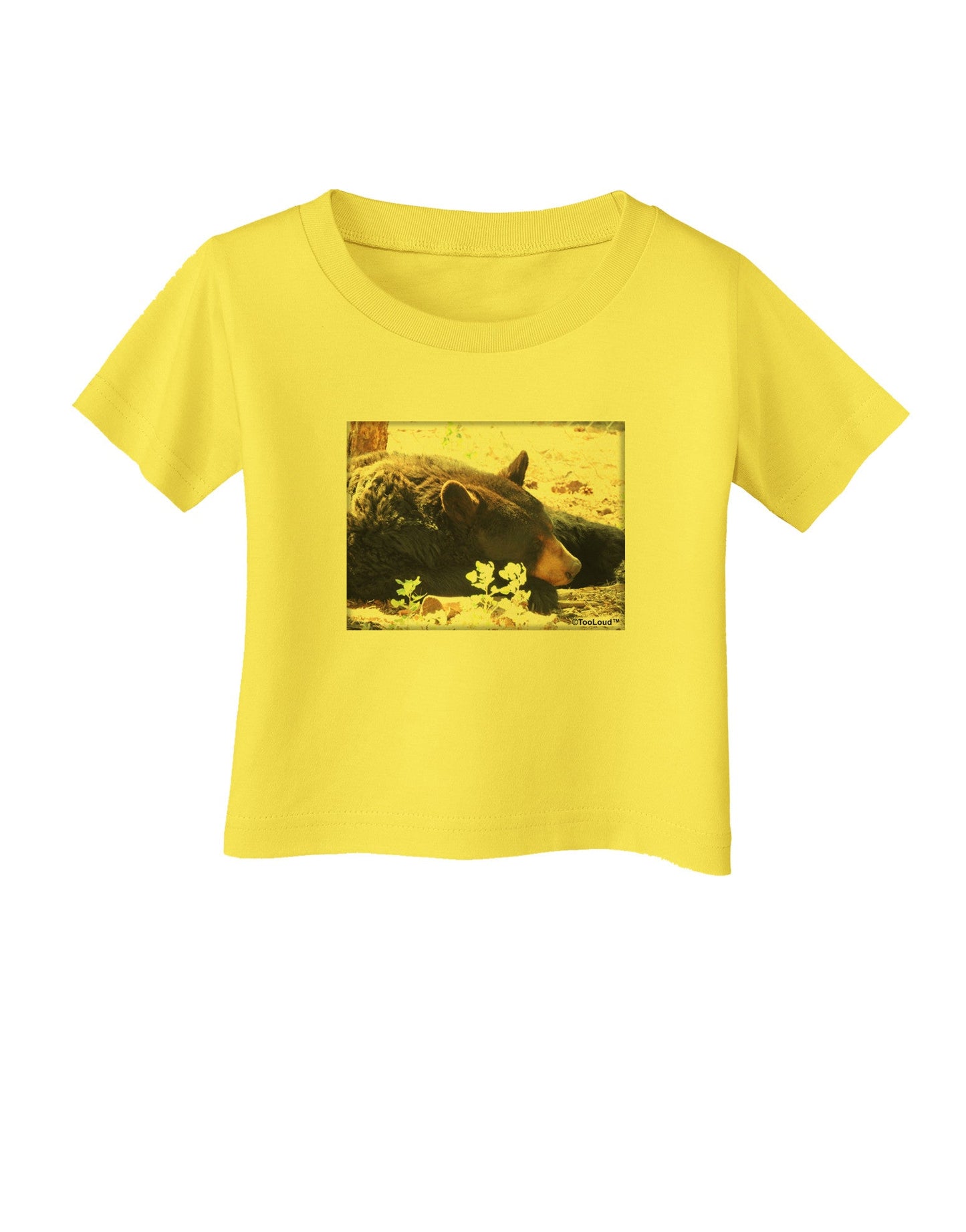 Laying Black Bear Infant T-Shirt-Infant T-Shirt-TooLoud-Yellow-06-Months-Davson Sales