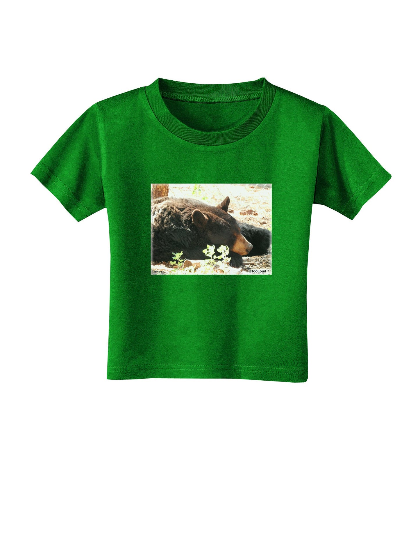 Laying Black Bear Toddler T-Shirt Dark-Toddler T-Shirt-TooLoud-Clover-Green-2T-Davson Sales