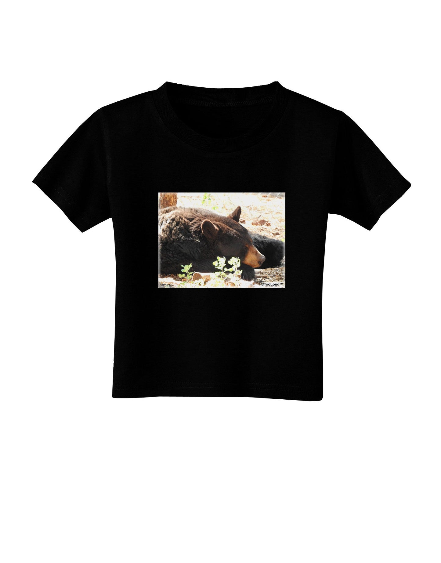 Laying Black Bear Toddler T-Shirt Dark-Toddler T-Shirt-TooLoud-Black-2T-Davson Sales