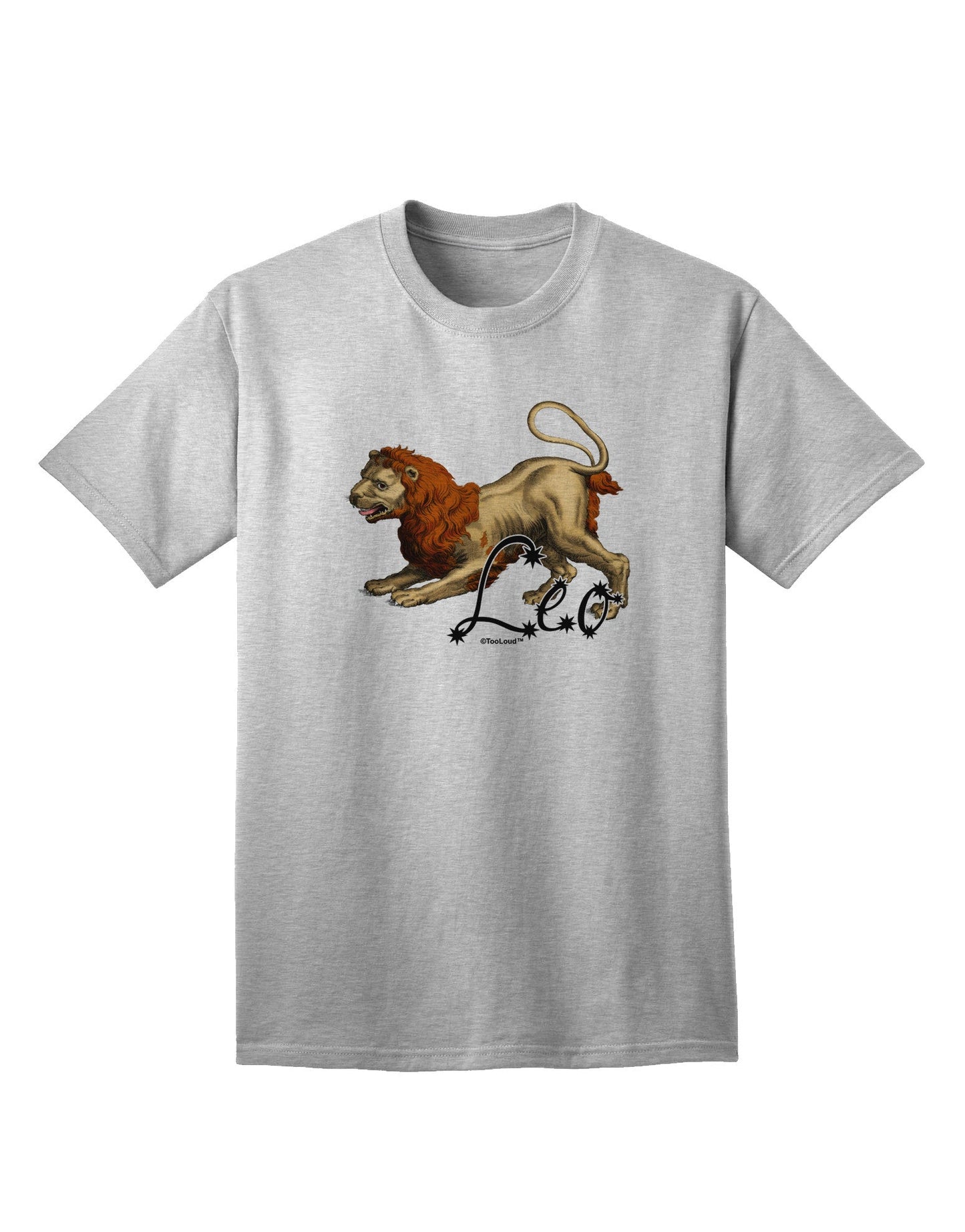 Leo Color Illustration Adult T-Shirt-Mens T-Shirt-TooLoud-AshGray-Small-Davson Sales