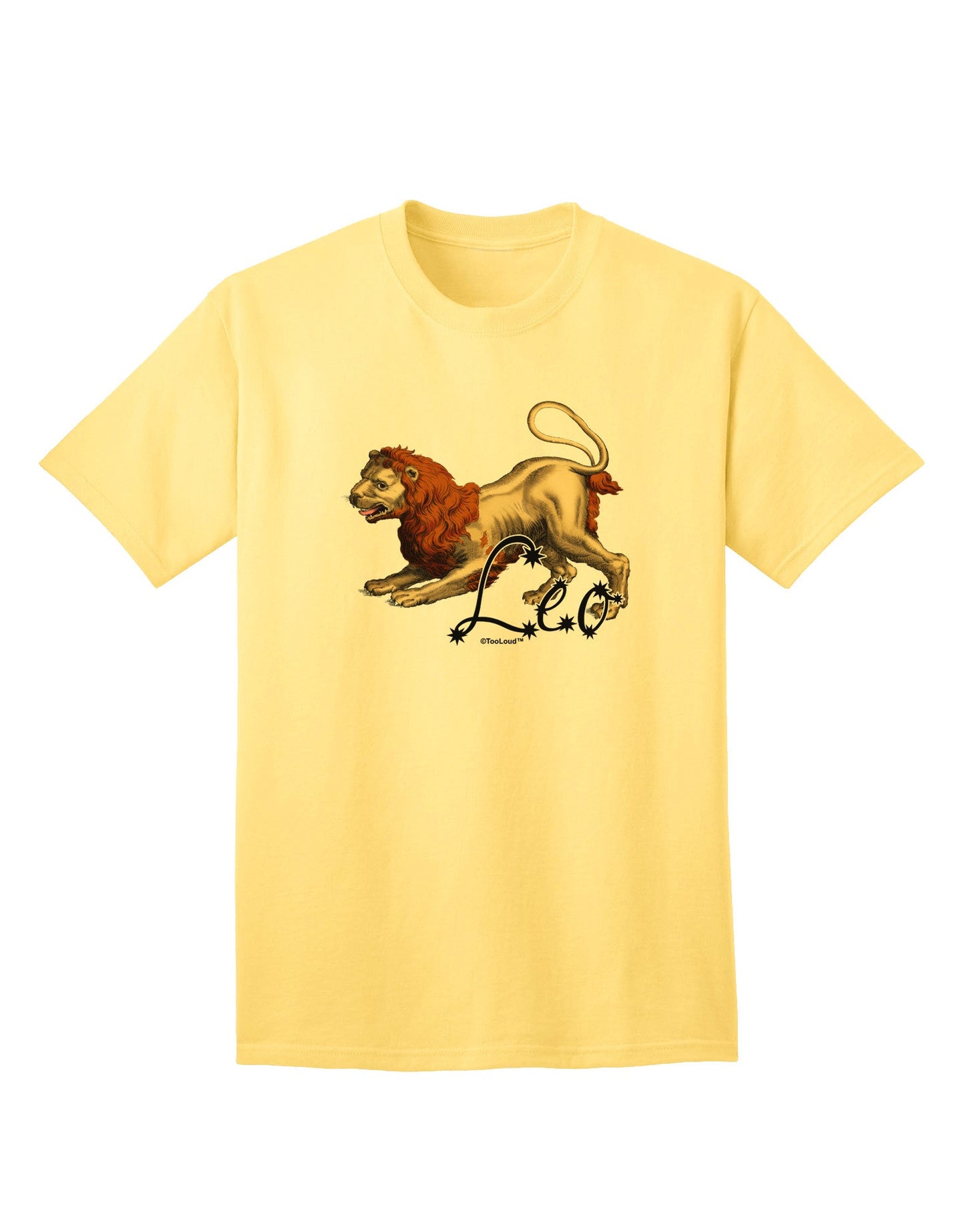 Leo Color Illustration Adult T-Shirt-Mens T-Shirt-TooLoud-Yellow-Small-Davson Sales