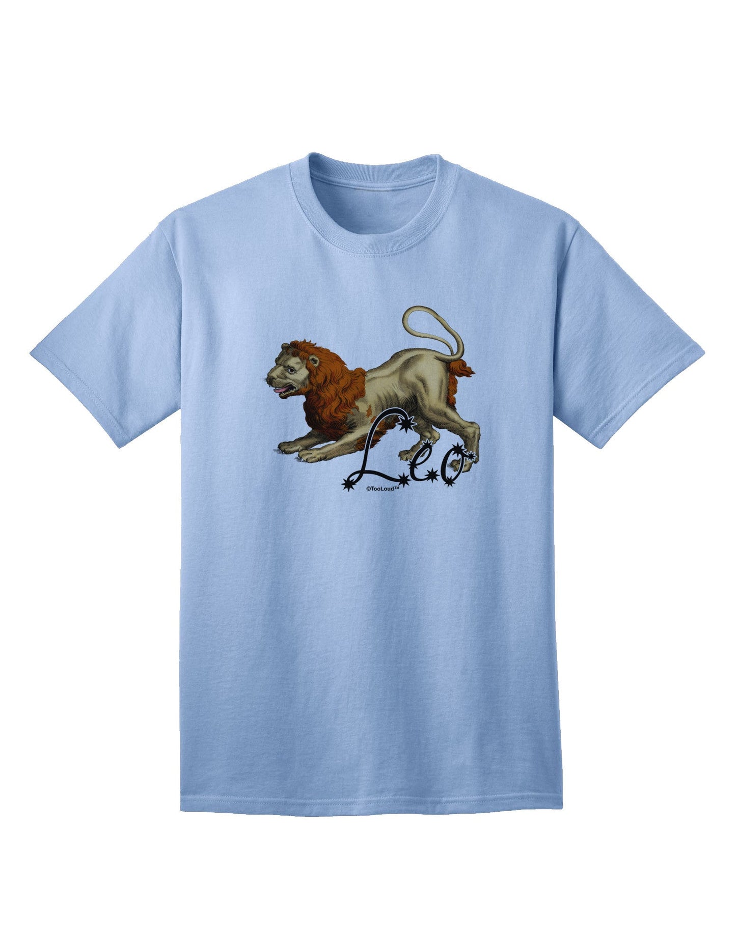 Leo Color Illustration Adult T-Shirt-Mens T-Shirt-TooLoud-Light-Blue-Small-Davson Sales