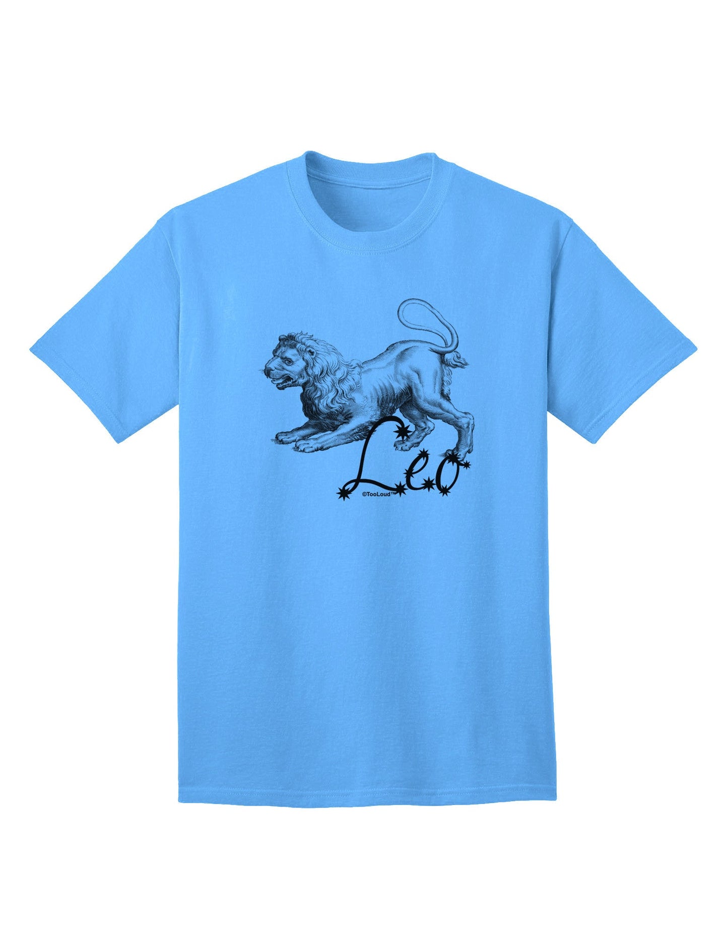 Leo Illustration Adult T-Shirt-Mens T-Shirt-TooLoud-Aquatic-Blue-Small-Davson Sales
