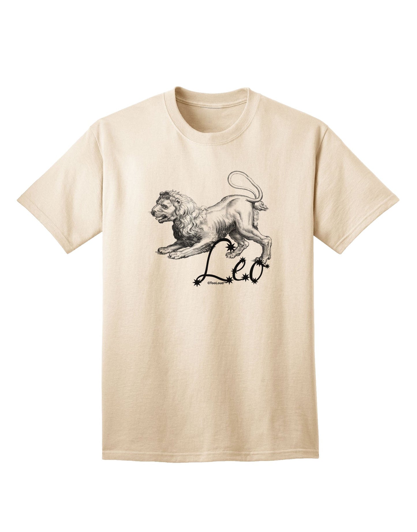 Leo Illustration Adult T-Shirt-Mens T-Shirt-TooLoud-Natural-Small-Davson Sales