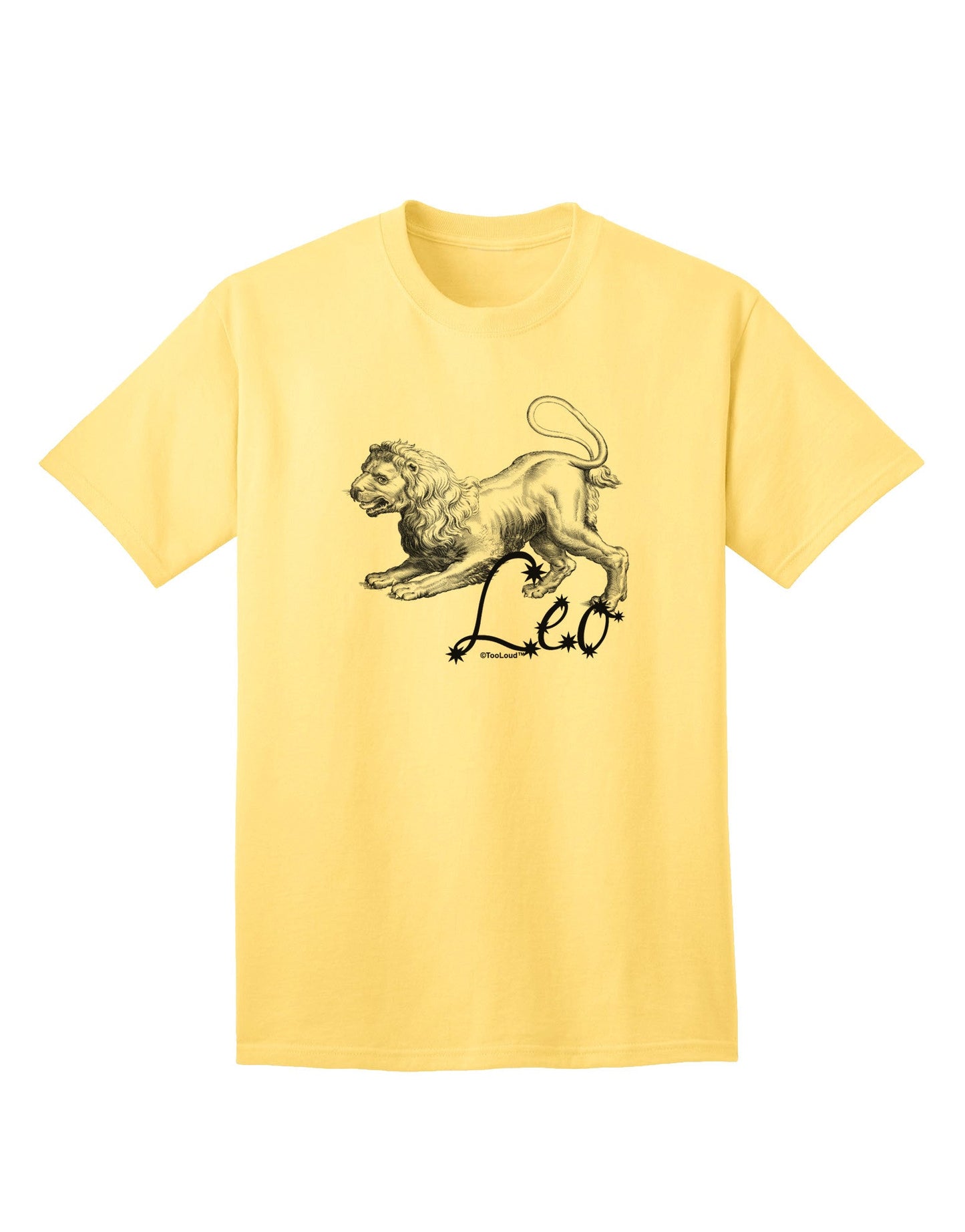 Leo Illustration Adult T-Shirt-Mens T-Shirt-TooLoud-Yellow-Small-Davson Sales