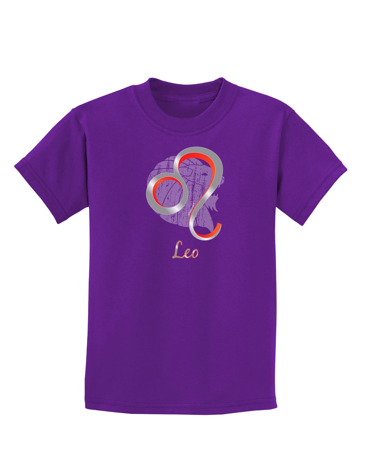Leo Symbol Childrens Dark T-Shirt-Childrens T-Shirt-TooLoud-Purple-X-Small-Davson Sales