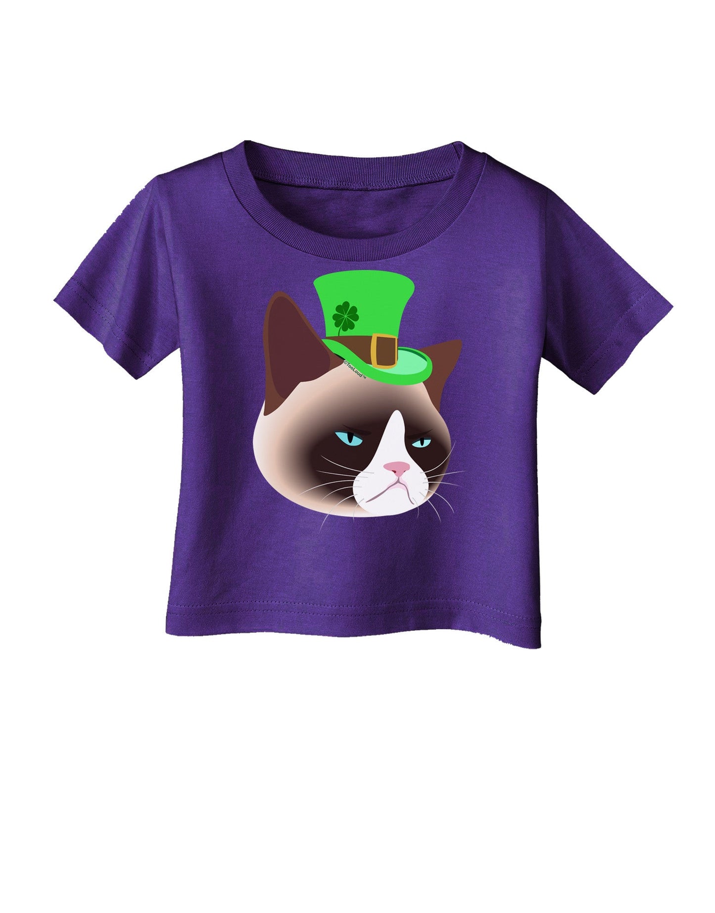 Leprechaun Disgruntled Cat Infant T-Shirt Dark-Infant T-Shirt-TooLoud-Purple-06-Months-Davson Sales