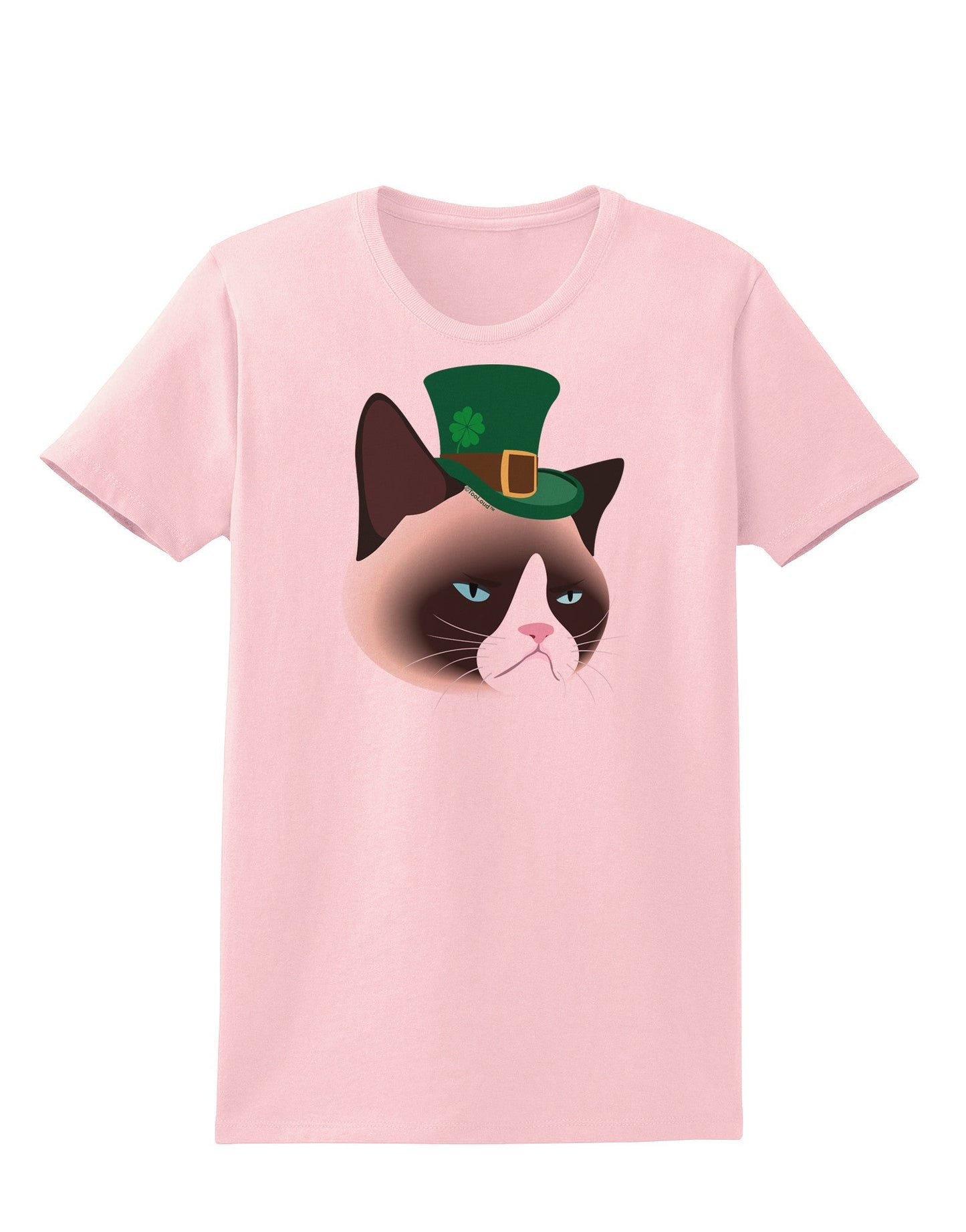 Leprechaun Disgruntled Cat Womens T-Shirt-Womens T-Shirt-TooLoud-PalePink-X-Small-Davson Sales