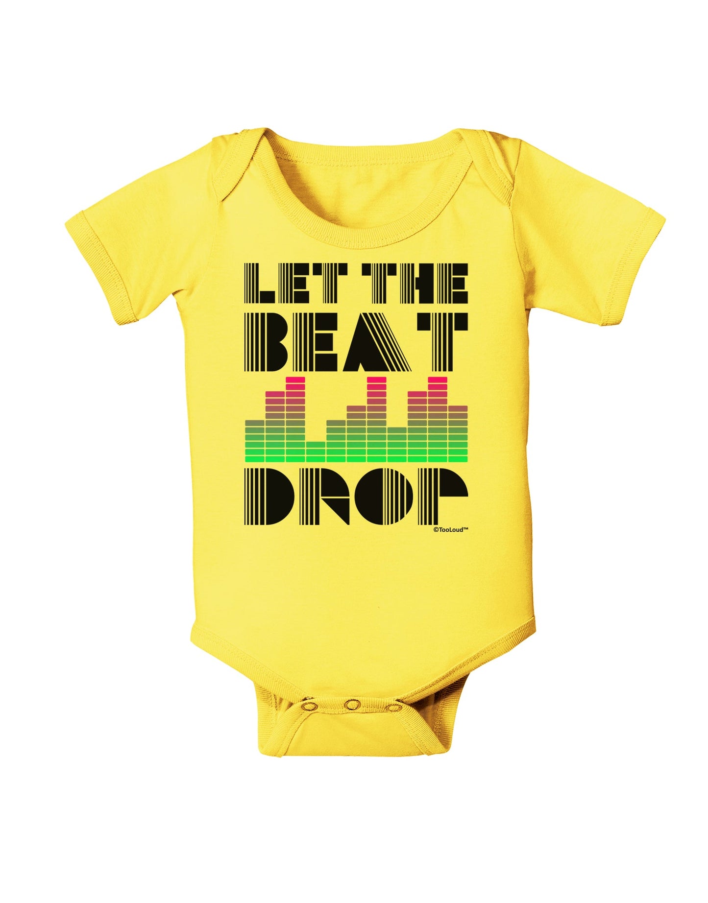 Let the Beat Drop Design Baby Romper Bodysuit by TooLoud-Baby Romper-TooLoud-Yellow-06-Months-Davson Sales