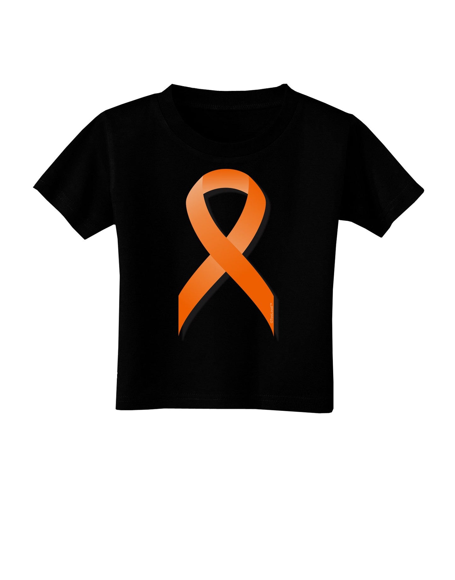 Leukemia Awareness Ribbon - Orange Toddler T-Shirt Dark-Toddler T-Shirt-TooLoud-Black-2T-Davson Sales