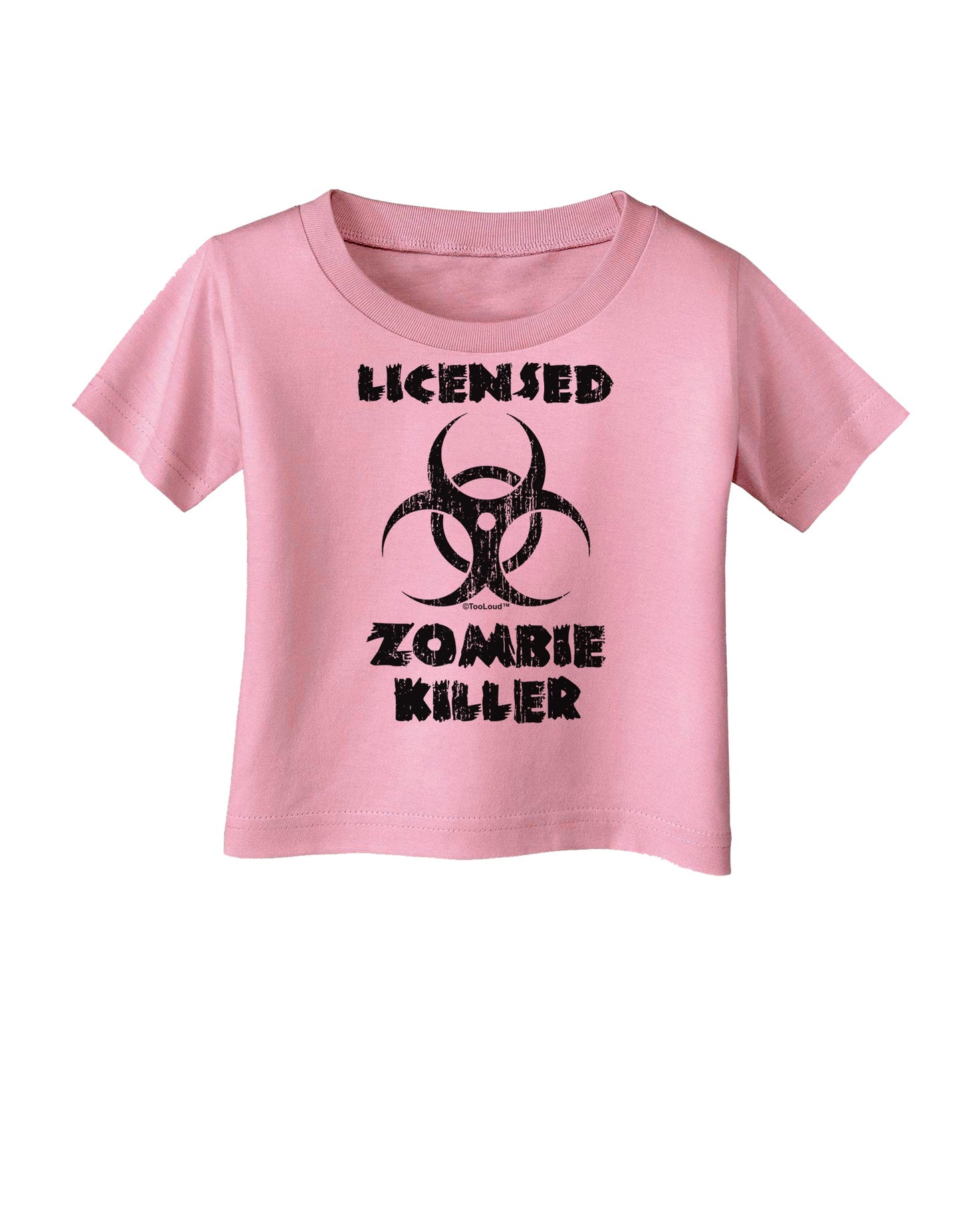 Licensed Zombie Killer - Biohazard Infant T-Shirt by TooLoud-Infant T-Shirt-TooLoud-Candy-Pink-06-Months-Davson Sales