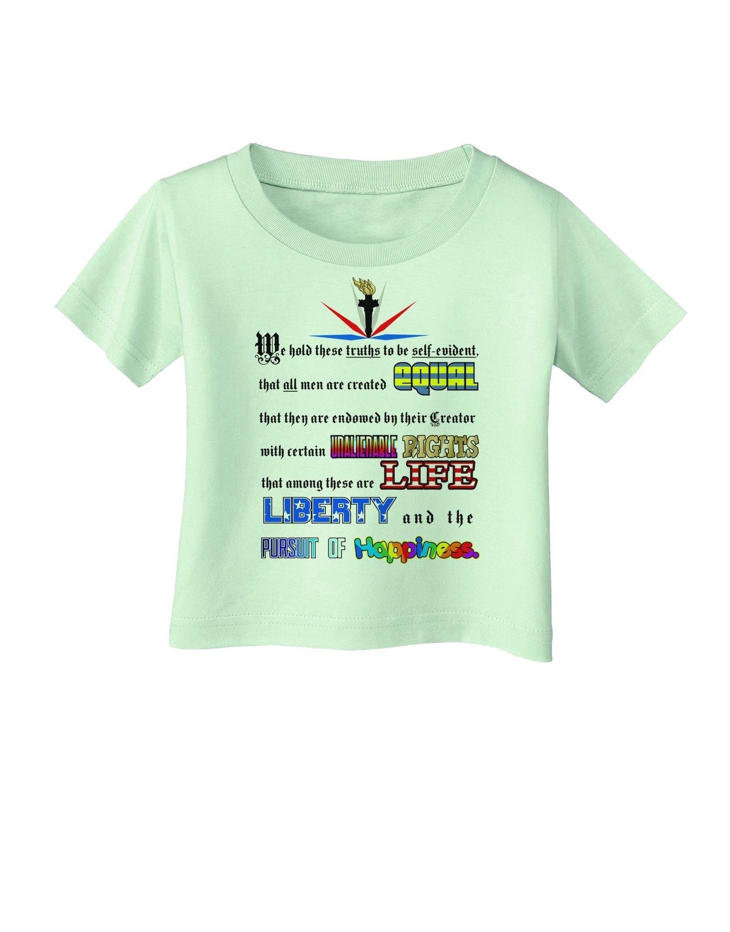 Life Liberty Pursuit of Happiness Infant T-Shirt-Infant T-Shirt-TooLoud-Light-Green-06-Months-Davson Sales