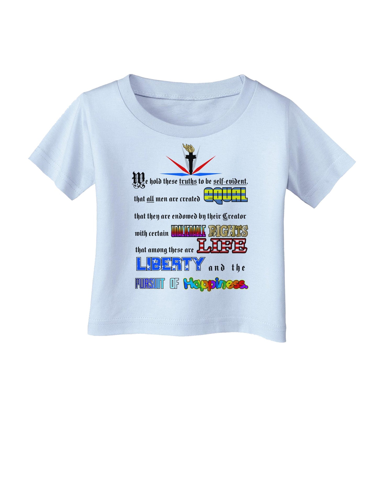 Life Liberty Pursuit of Happiness Infant T-Shirt-Infant T-Shirt-TooLoud-Light-Blue-06-Months-Davson Sales