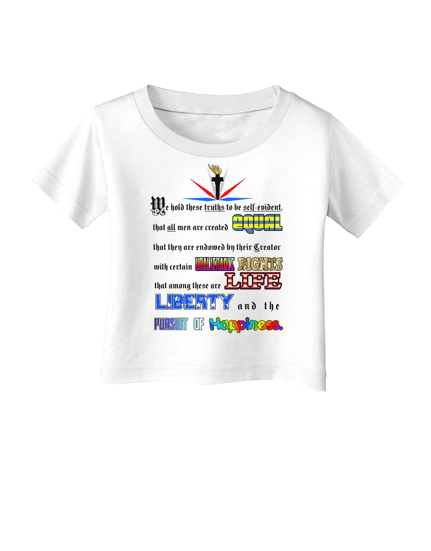Life Liberty Pursuit of Happiness Infant T-Shirt-Infant T-Shirt-TooLoud-White-06-Months-Davson Sales
