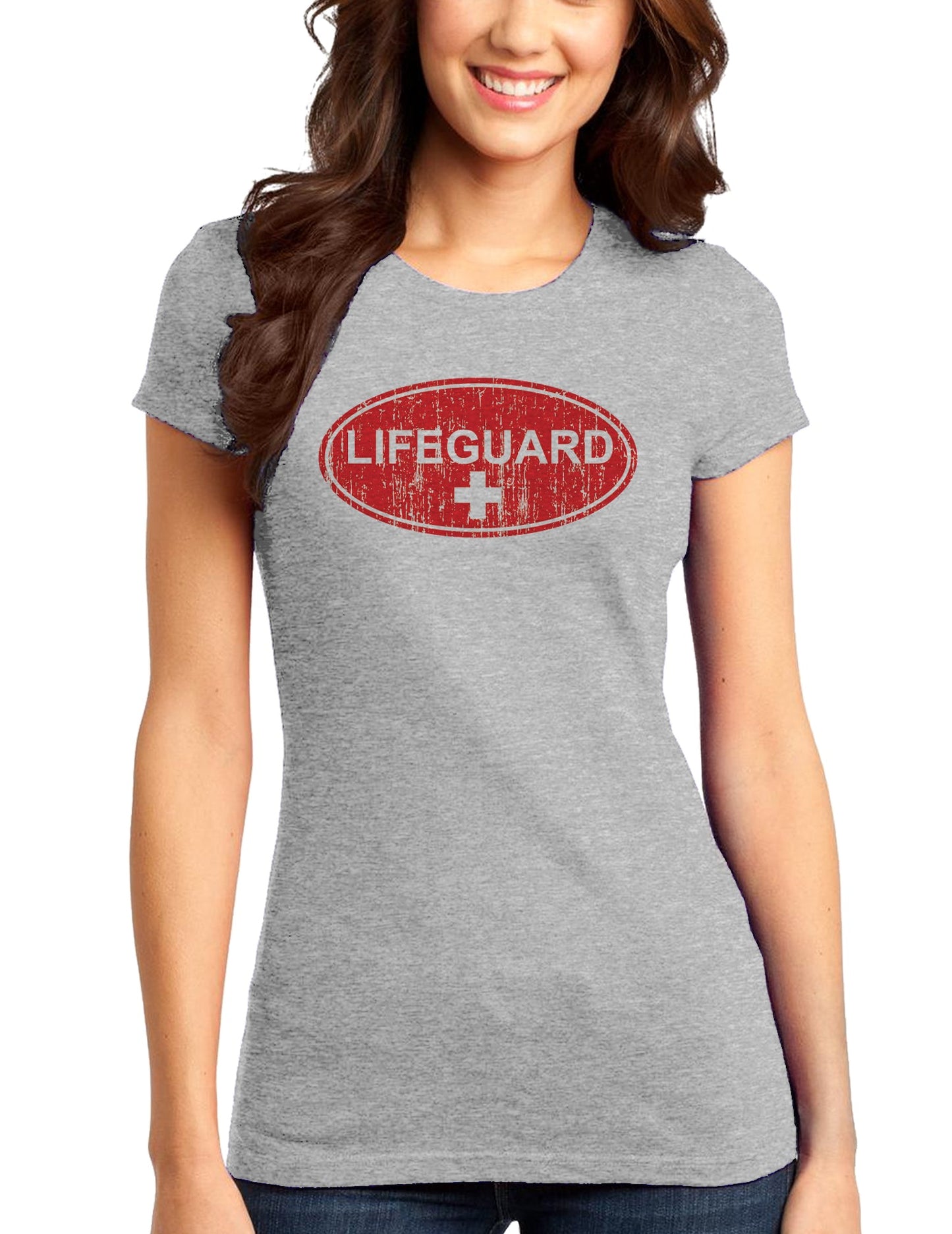 Lifeguard Womens Juniors T-Shirt-Womens Juniors T-Shirt-TooLoud-Lifeguard Heather-Gray-Small-Davson Sales