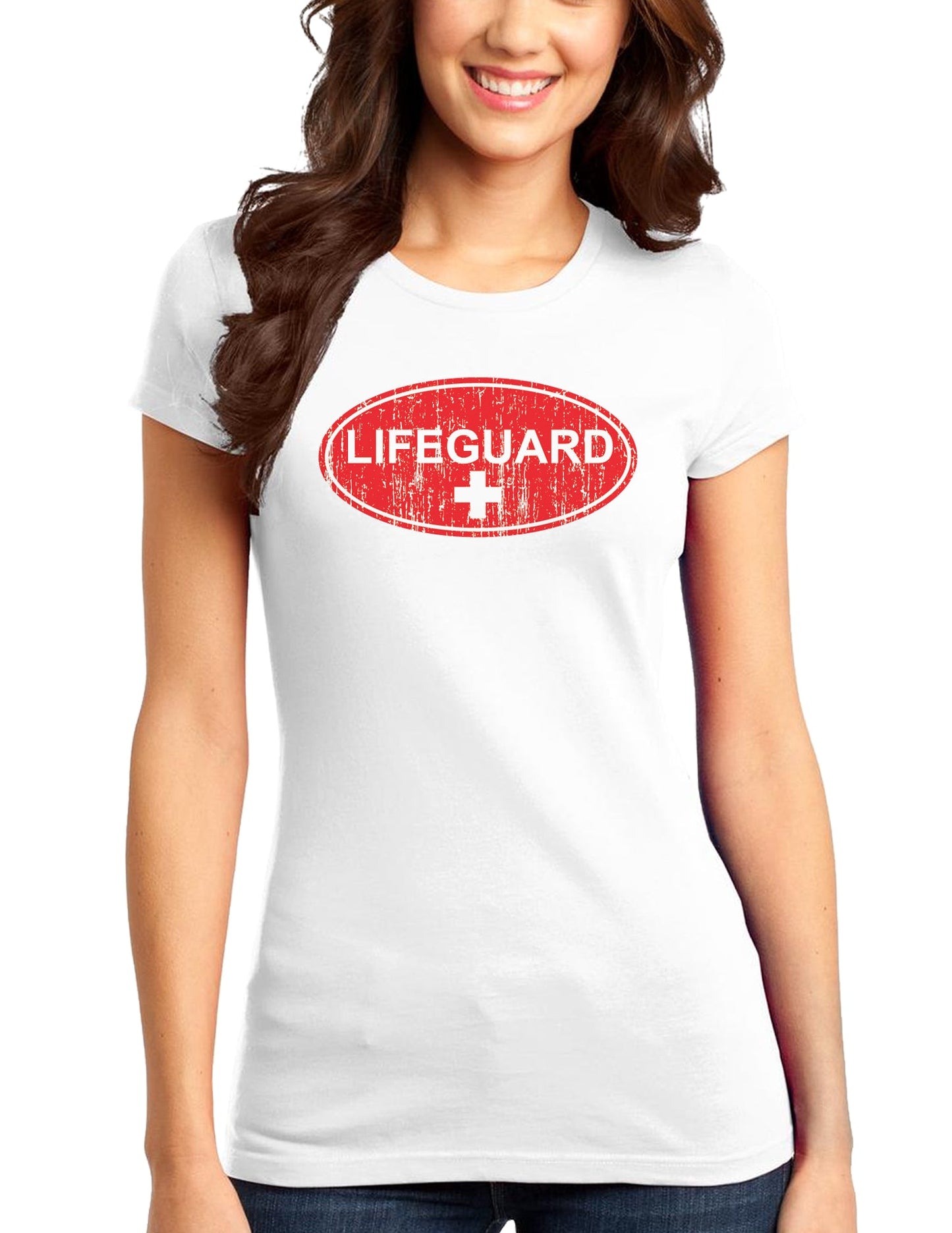 Lifeguard Womens Juniors T-Shirt-Womens Juniors T-Shirt-TooLoud-Lifeguard White-Small-Davson Sales