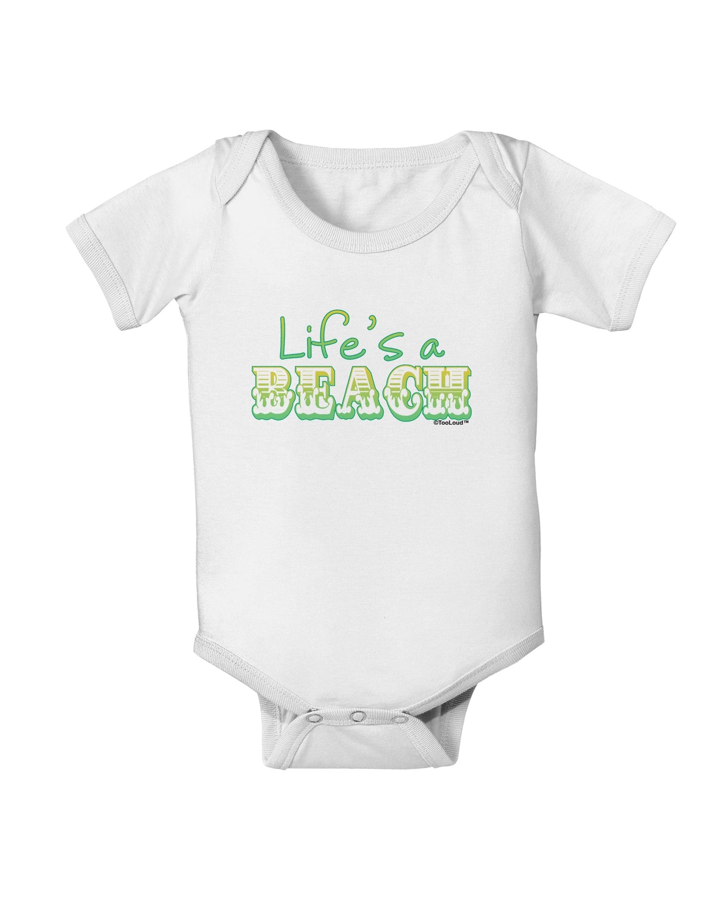 Lifes a Beach Color Baby Romper Bodysuit by TooLoud-Baby Romper-TooLoud-White-06-Months-Davson Sales