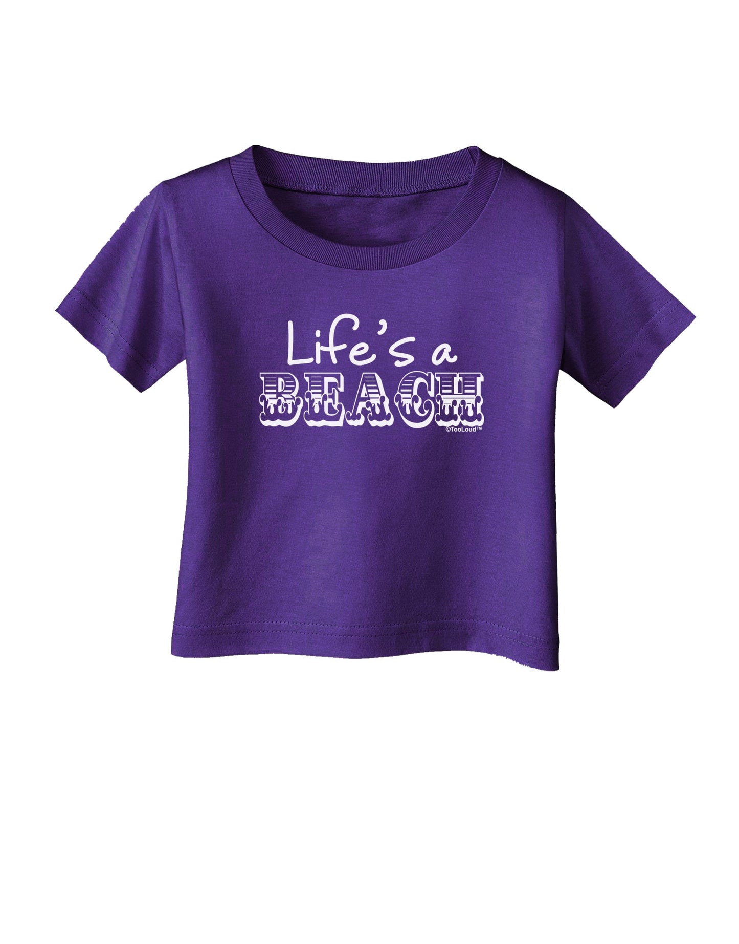 Lifes a Beach Infant T-Shirt Dark by TooLoud-Infant T-Shirt-TooLoud-Purple-06-Months-Davson Sales