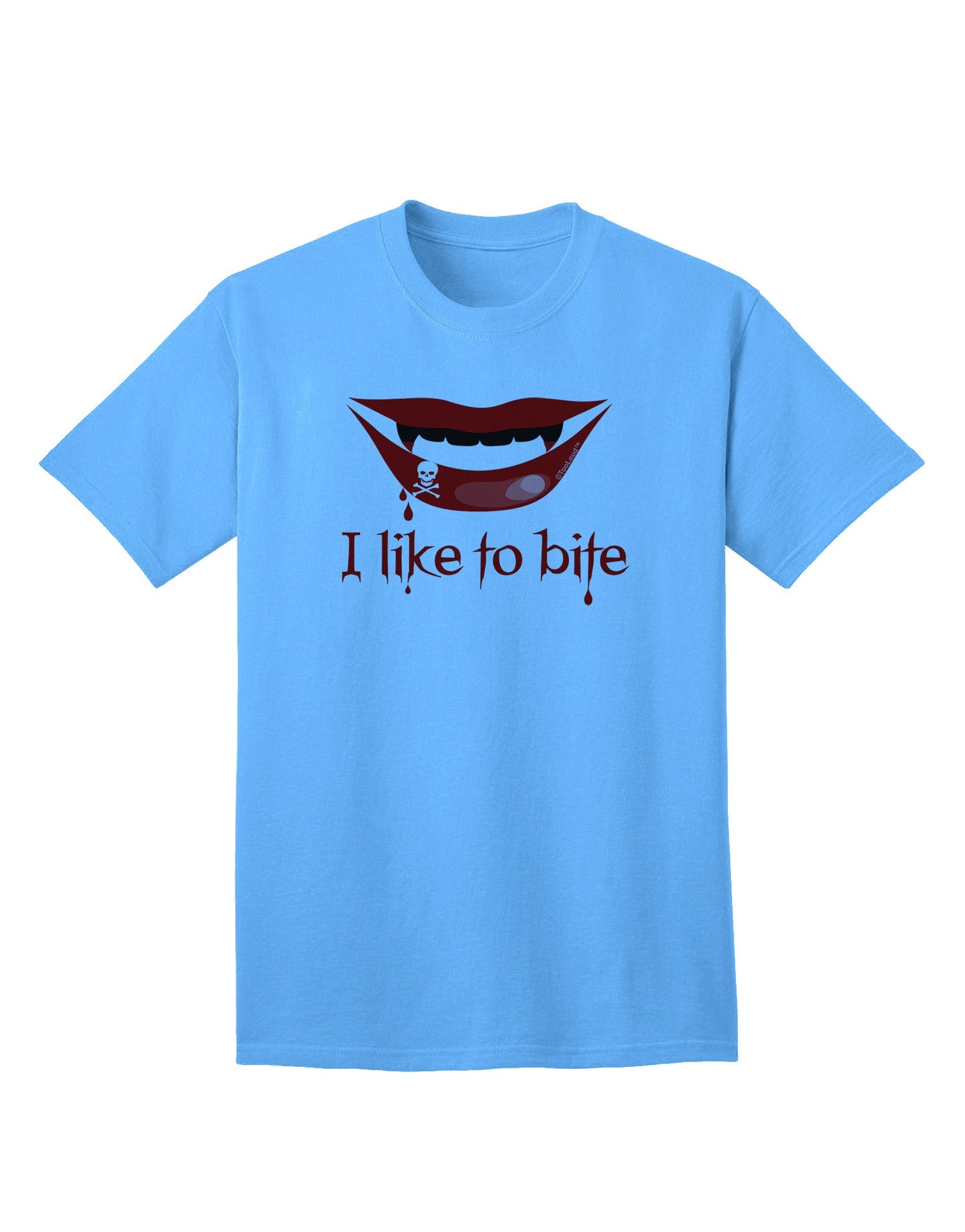 Like to Bite Adult T-Shirt-unisex t-shirt-TooLoud-Aquatic-Blue-Small-Davson Sales