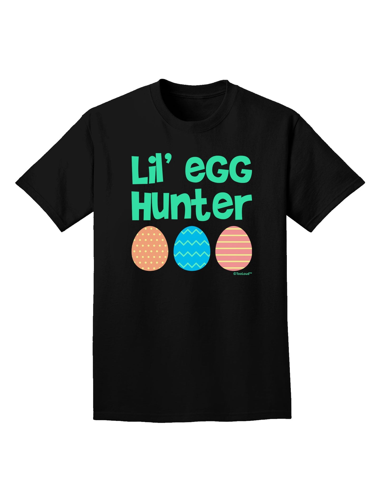 Lil' Egg Hunter - Easter - Green Adult Dark T-Shirt by TooLoud-Mens T-Shirt-TooLoud-Black-Small-Davson Sales