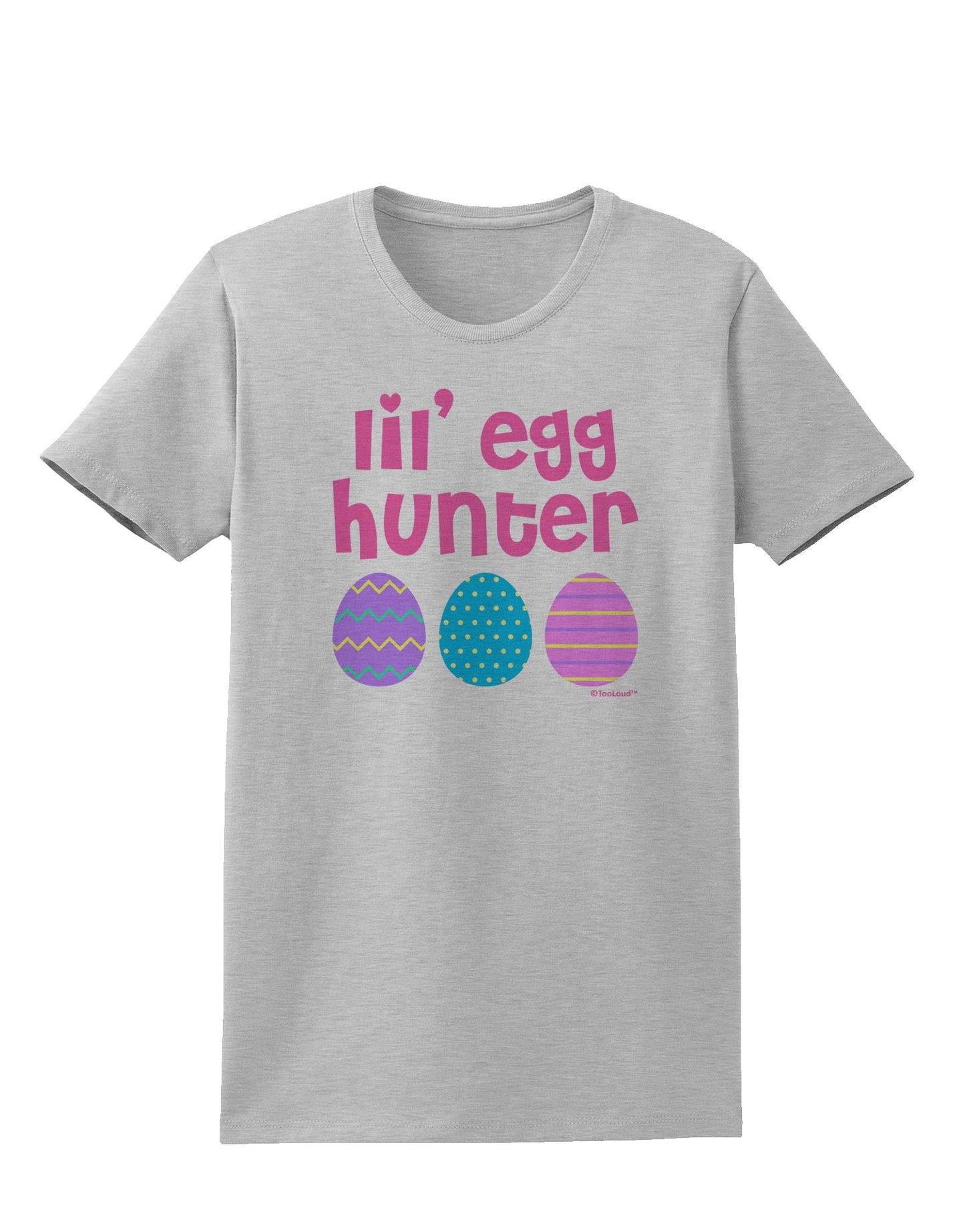 Lil' Egg Hunter - Easter - Pink Womens T-Shirt by TooLoud-Womens T-Shirt-TooLoud-AshGray-X-Small-Davson Sales