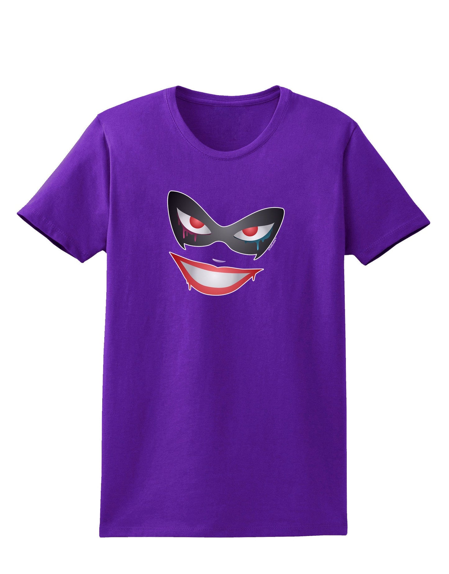 Lil Monster Mask Womens Dark T-Shirt-TooLoud-Purple-X-Small-Davson Sales