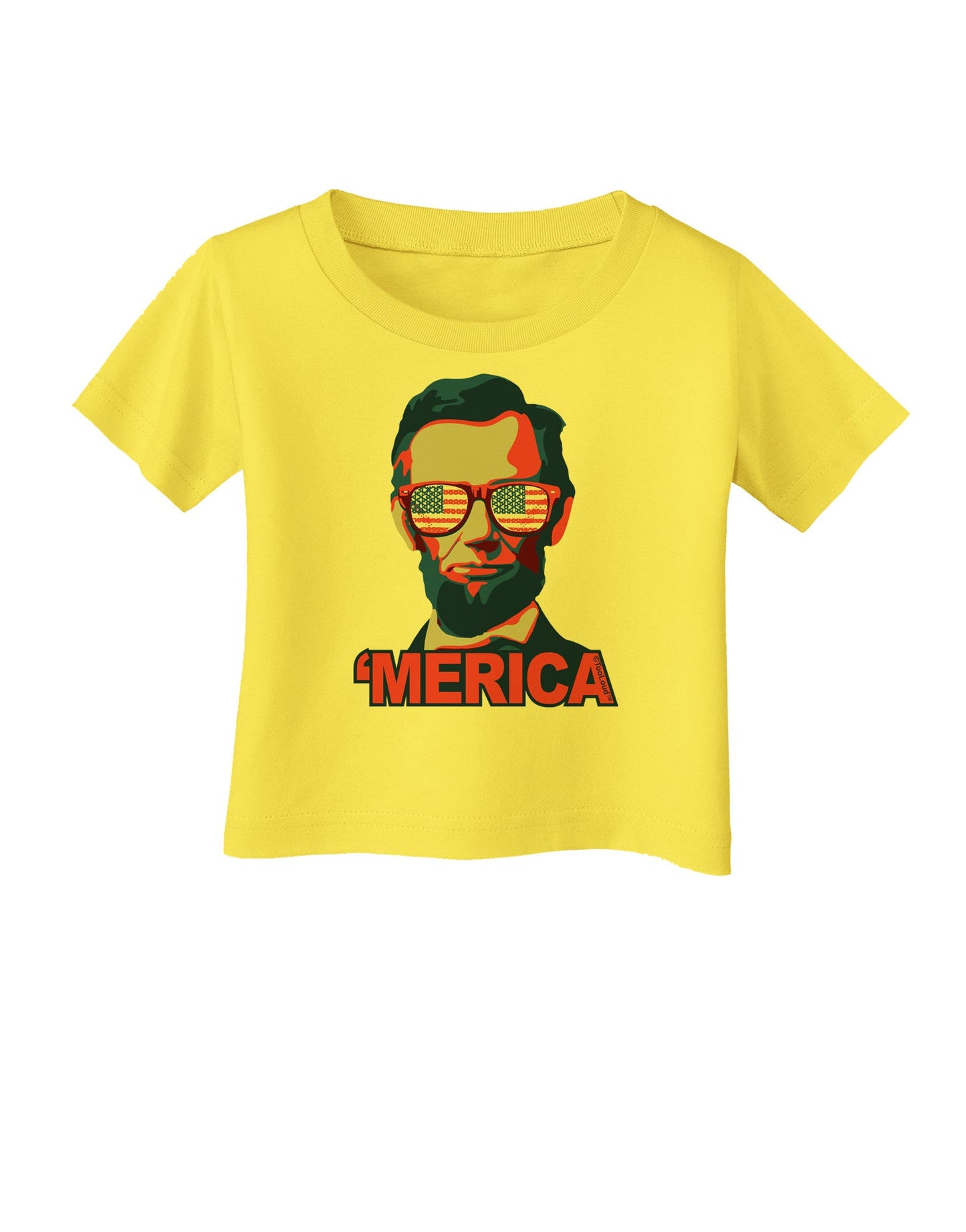 Lincoln Merica Infant T-Shirt-Infant T-Shirt-TooLoud-Yellow-06-Months-Davson Sales