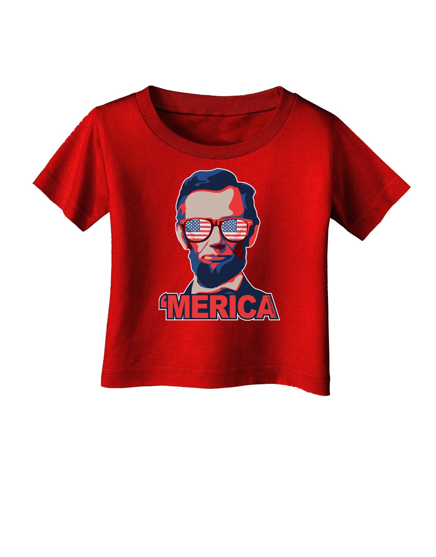 Lincoln Merica Infant T-Shirt Dark-Infant T-Shirt-TooLoud-Red-06-Months-Davson Sales