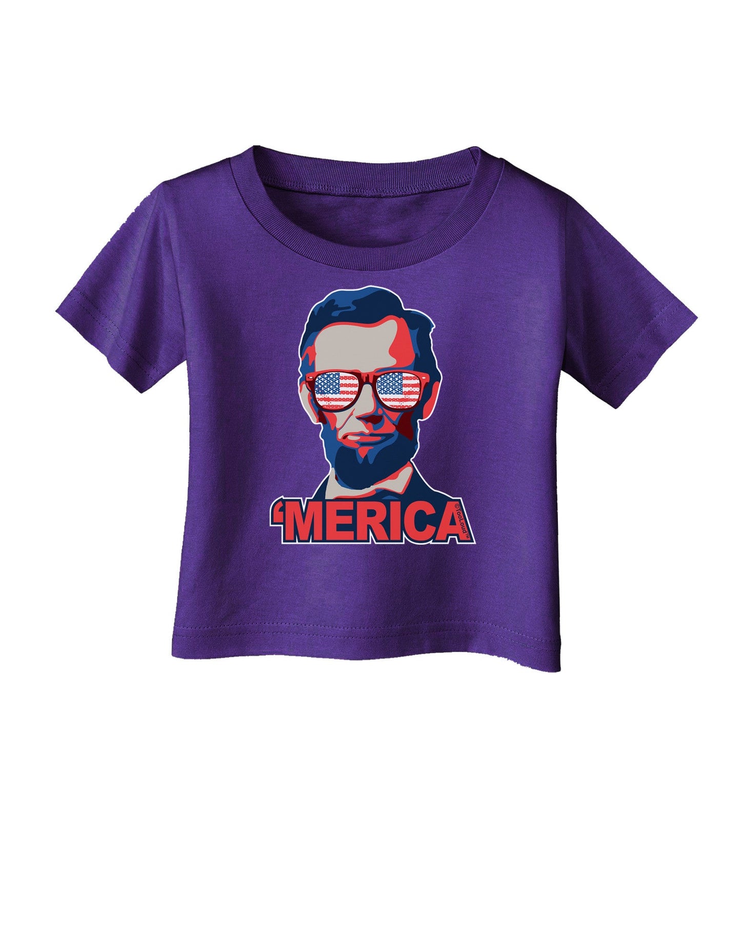 Lincoln Merica Infant T-Shirt Dark-Infant T-Shirt-TooLoud-Purple-06-Months-Davson Sales