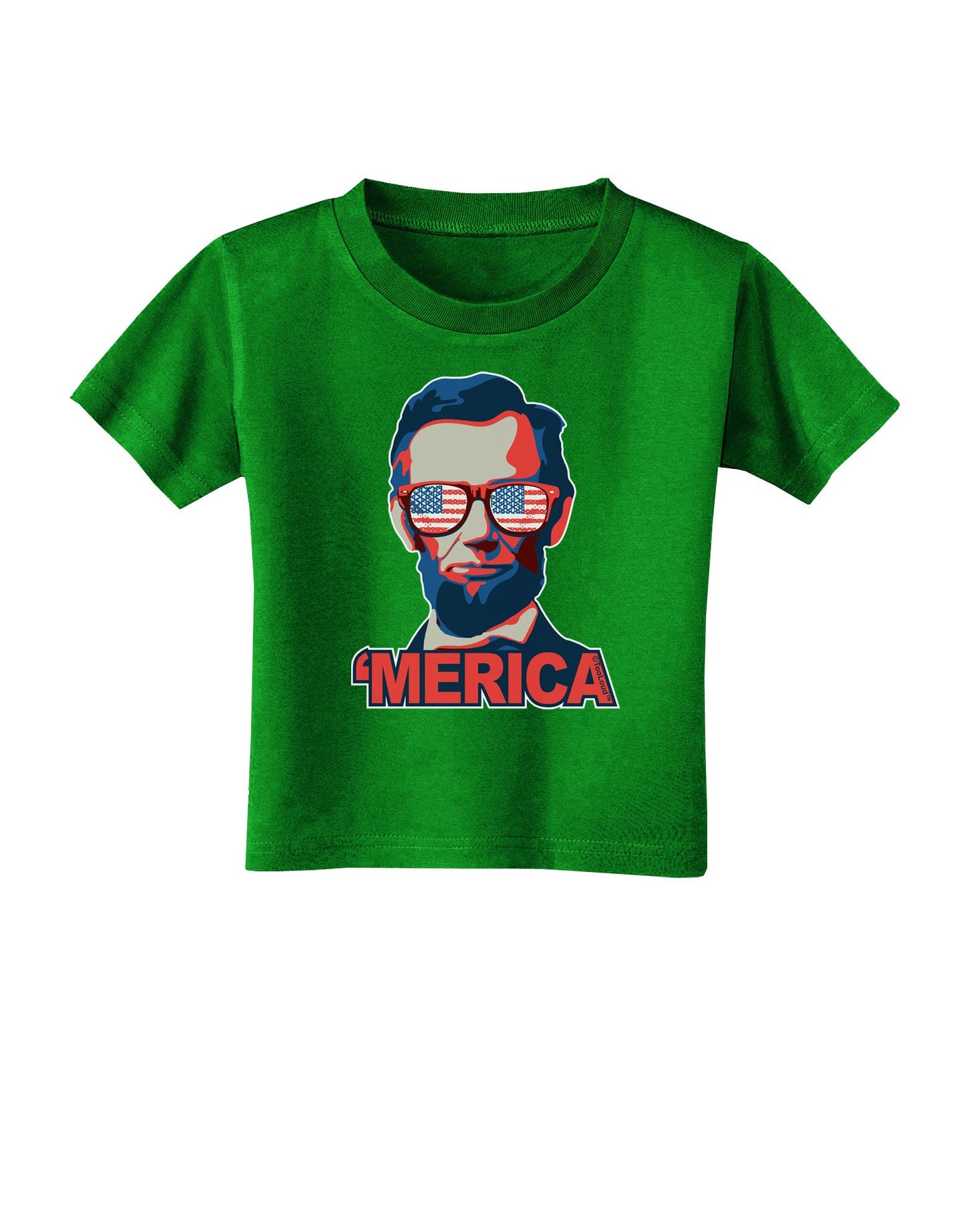 Lincoln Merica Toddler T-Shirt Dark-Toddler T-Shirt-TooLoud-Clover-Green-2T-Davson Sales