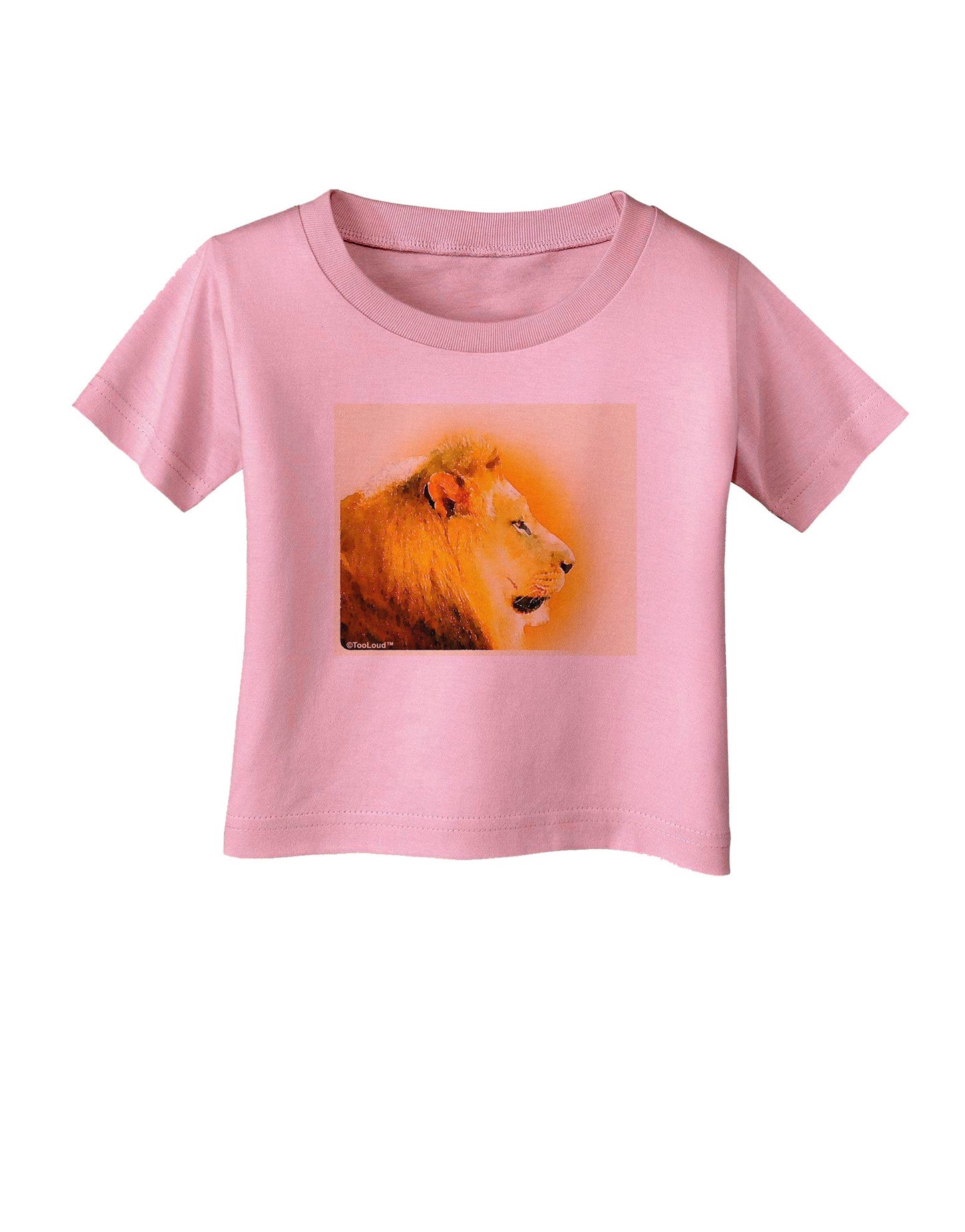 Lion Watercolor 3 Infant T-Shirt-Infant T-Shirt-TooLoud-Candy-Pink-06-Months-Davson Sales