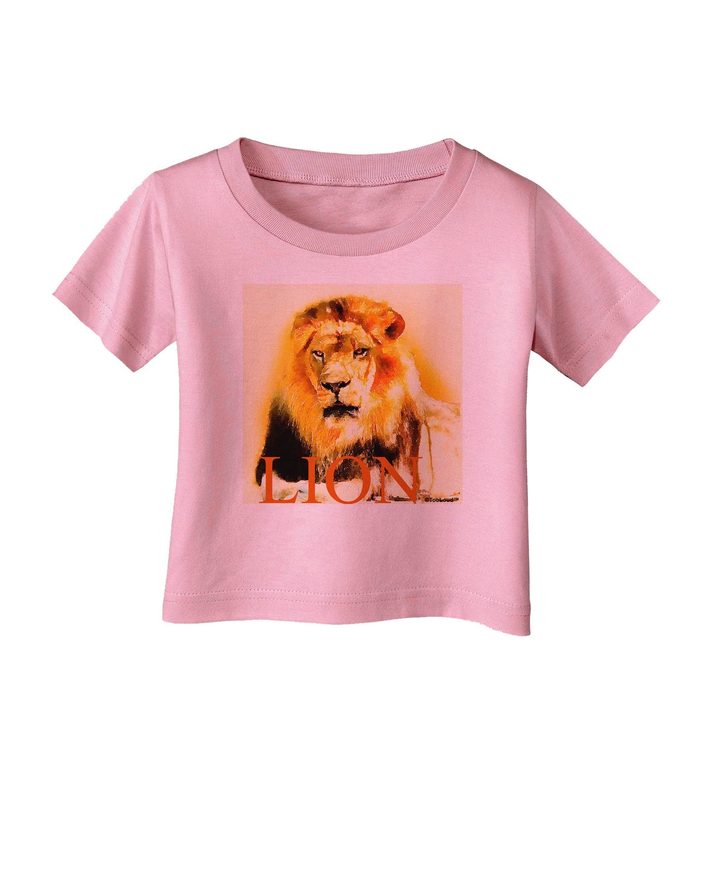 Lion Watercolor 4 Text Infant T-Shirt-Infant T-Shirt-TooLoud-Candy-Pink-06-Months-Davson Sales