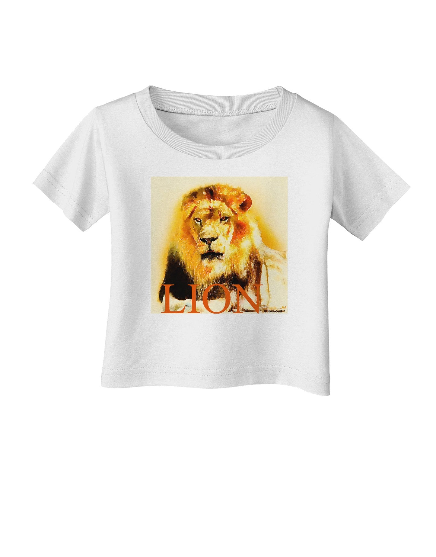 Lion Watercolor 4 Text Infant T-Shirt-Infant T-Shirt-TooLoud-White-06-Months-Davson Sales