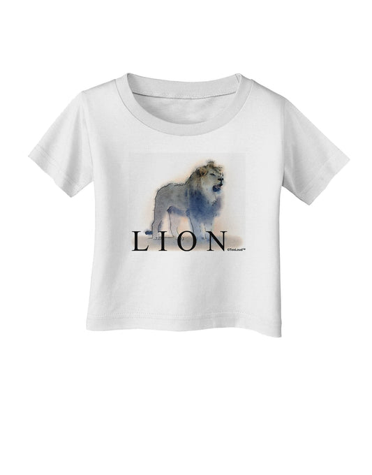 Lion Watercolor B Text Infant T-Shirt-Infant T-Shirt-TooLoud-White-06-Months-Davson Sales