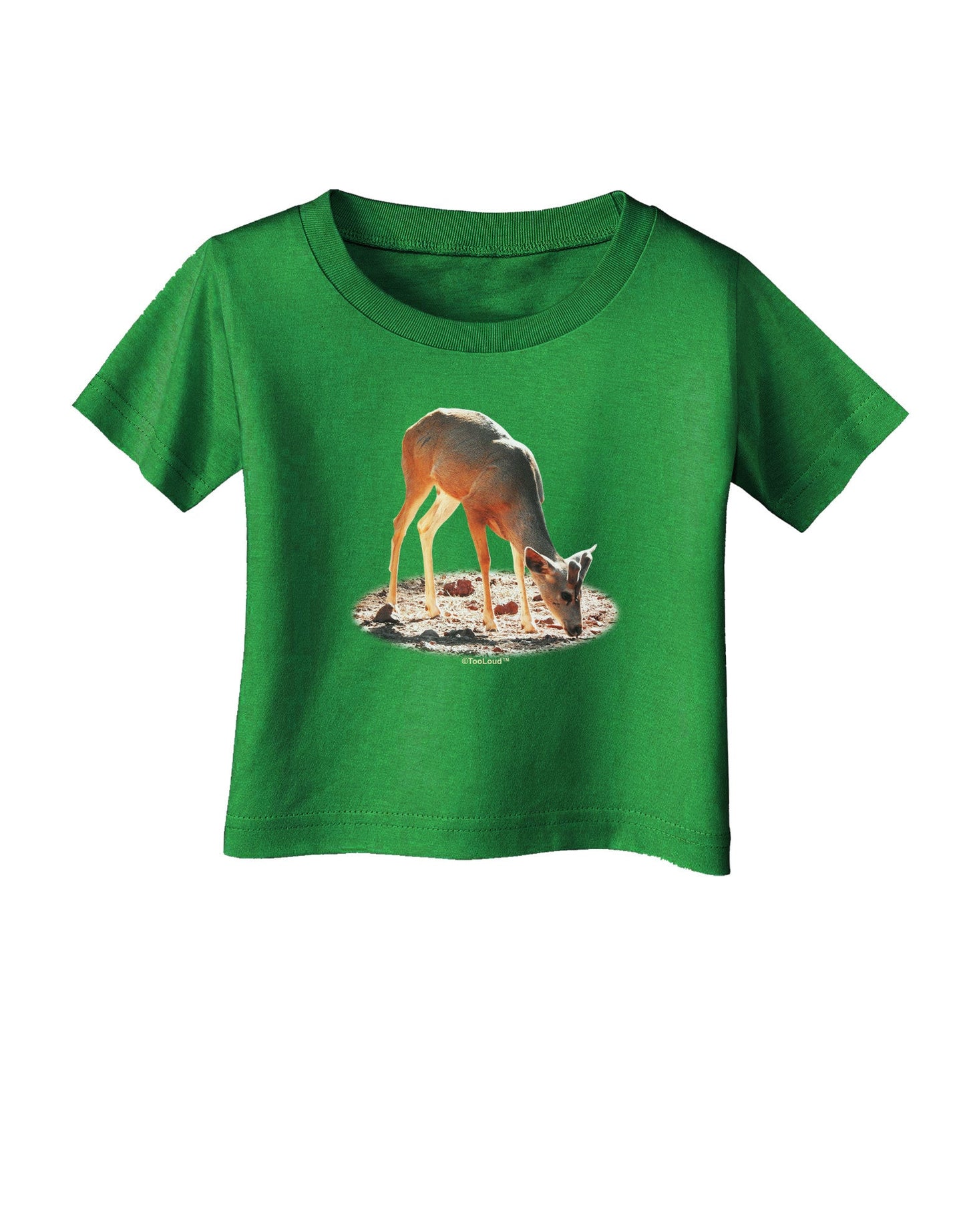 Little Buck Cutout Infant T-Shirt Dark-Infant T-Shirt-TooLoud-Clover-Green-06-Months-Davson Sales