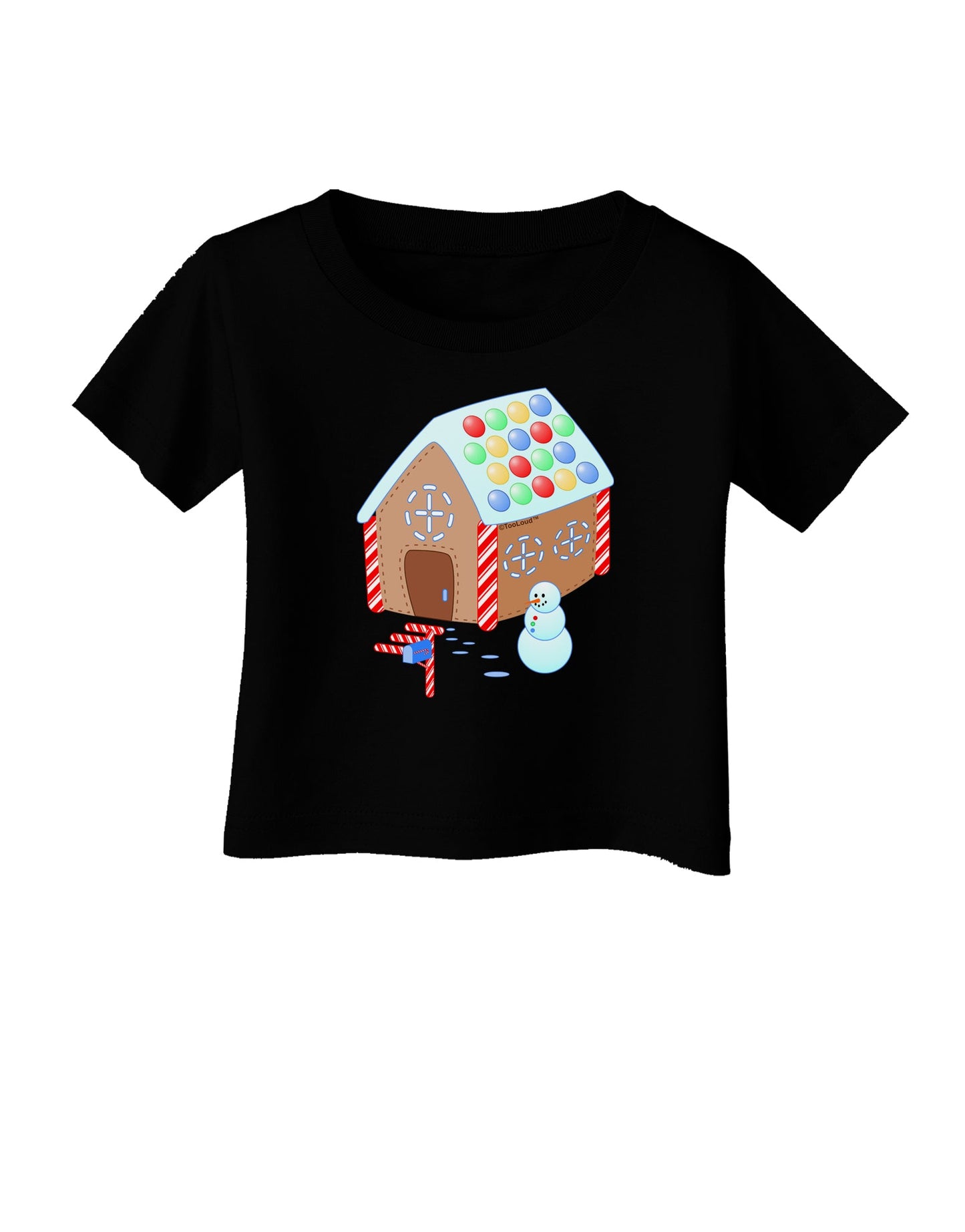 Little Gingerbread House Design #1 Infant T-Shirt Dark by TooLoud-Infant T-Shirt-TooLoud-Black-06-Months-Davson Sales