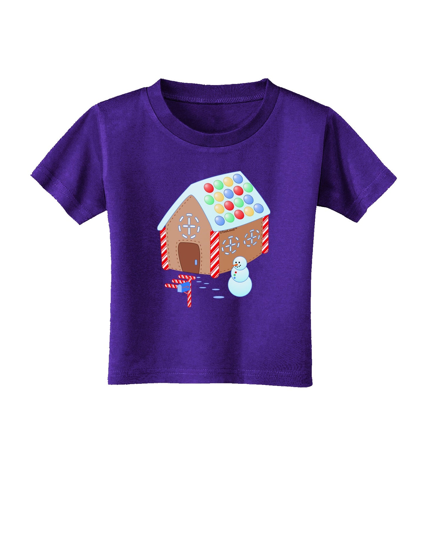 Little Gingerbread House Design #1 Toddler T-Shirt Dark by TooLoud-Toddler T-Shirt-TooLoud-Purple-2T-Davson Sales