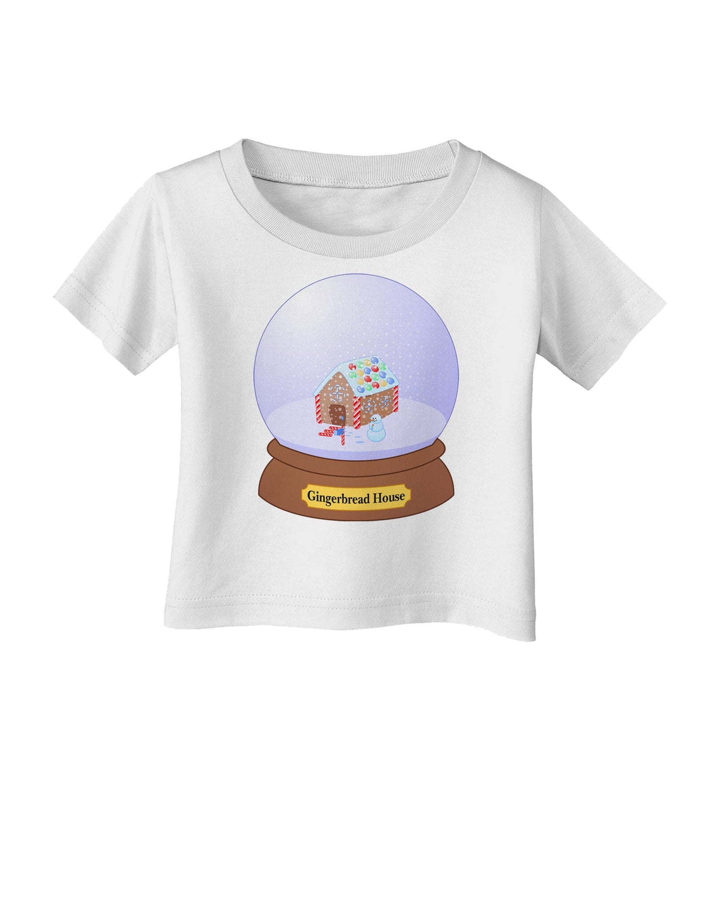 Little Gingerbread House Snow Globe Infant T-Shirt by TooLoud-Infant T-Shirt-TooLoud-White-06-Months-Davson Sales