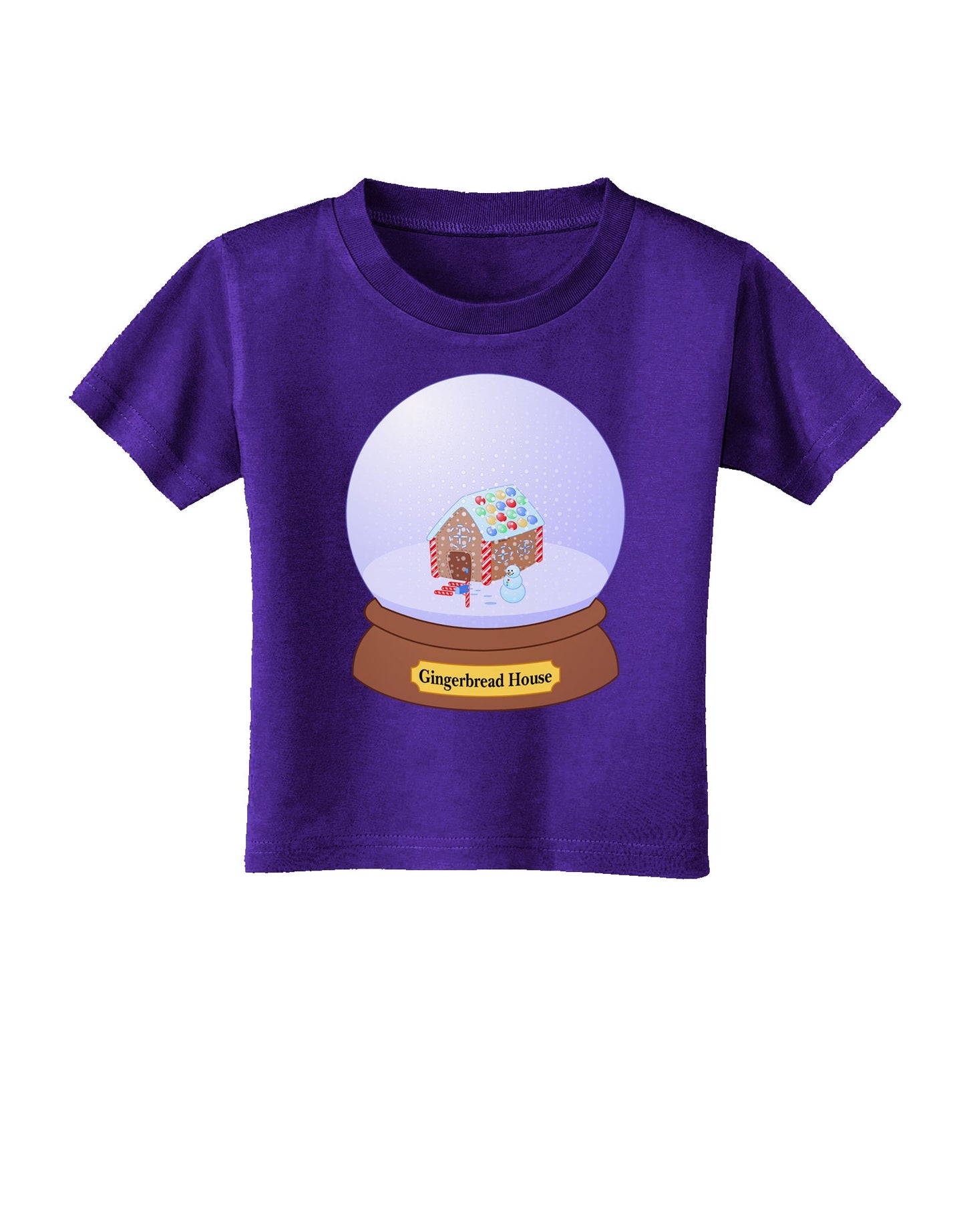 Little Gingerbread House Snow Globe Toddler T-Shirt Dark by TooLoud-Toddler T-Shirt-TooLoud-Purple-2T-Davson Sales