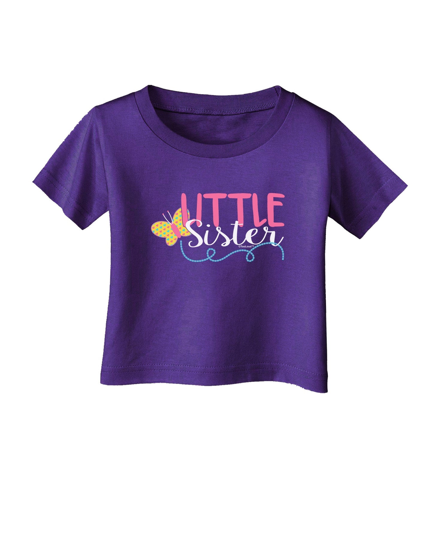 Little Sister Infant T-Shirt Dark-Infant T-Shirt-TooLoud-Purple-06-Months-Davson Sales